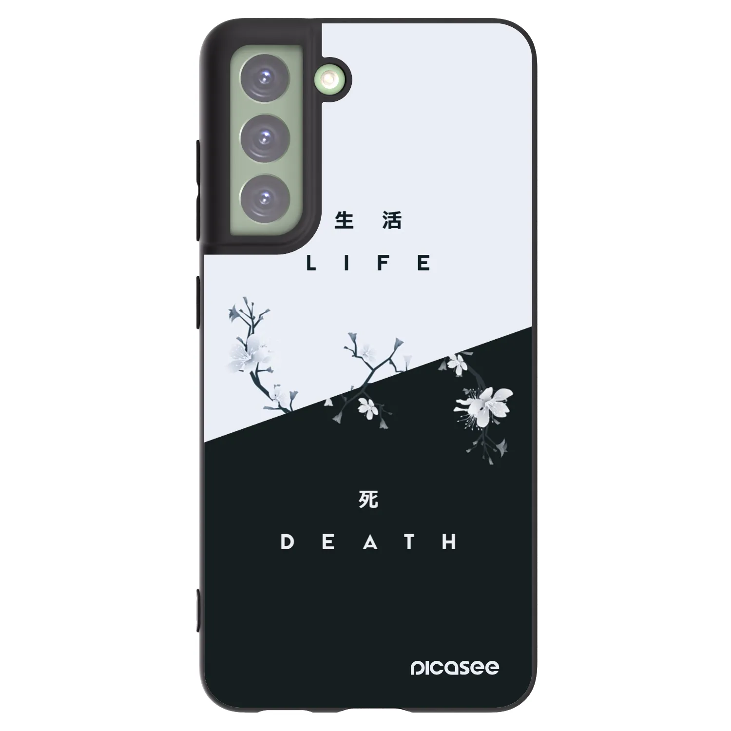 Picasee fekete szilikon tok az alábbi mobiltelefonokra Samsung Galaxy S21 FE 5G - Life - Death