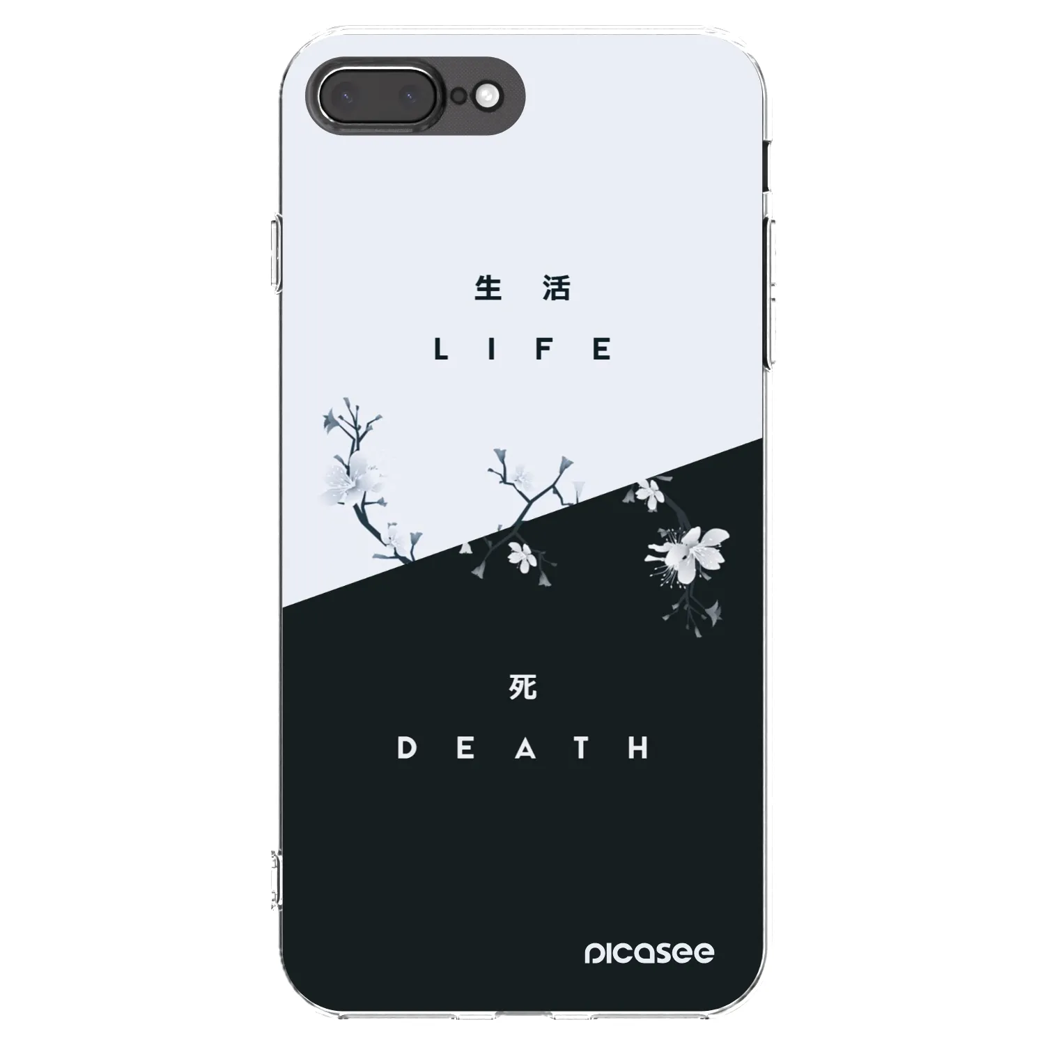 Picasee átlátszó szilikon tok az alábbi mobiltelefonokra Apple iPhone 7 Plus - Life - Death