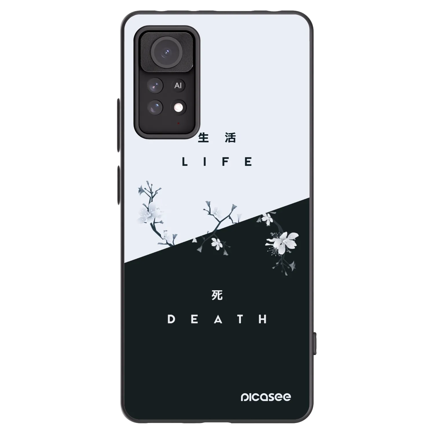 Picasee fekete szilikon tok az alábbi mobiltelefonokra Xiaomi Redmi Note 11 Pro - Life - Death