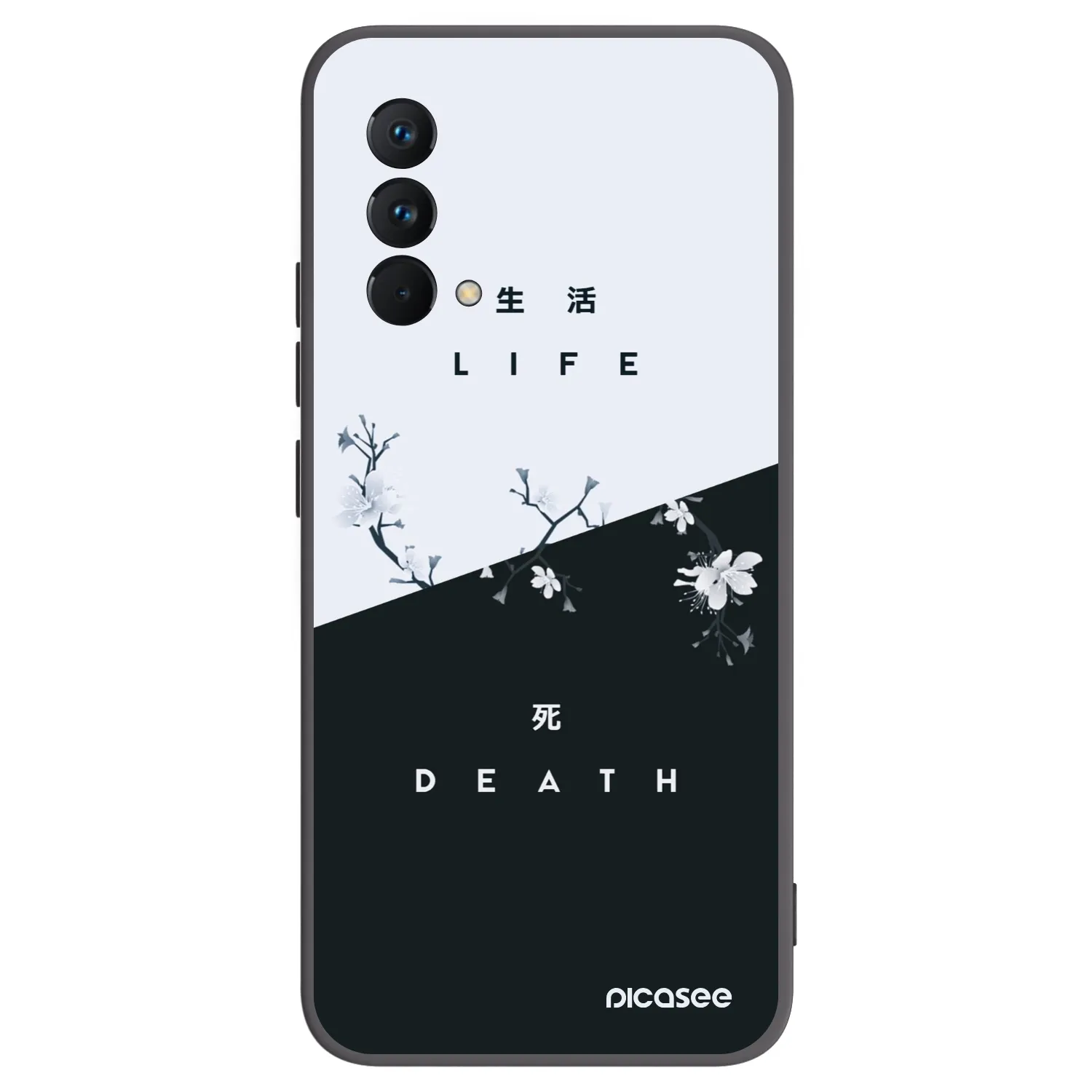 Picasee fekete szilikon tok az alábbi mobiltelefonokra Realme GT Master Edition 5G - Life - Death
