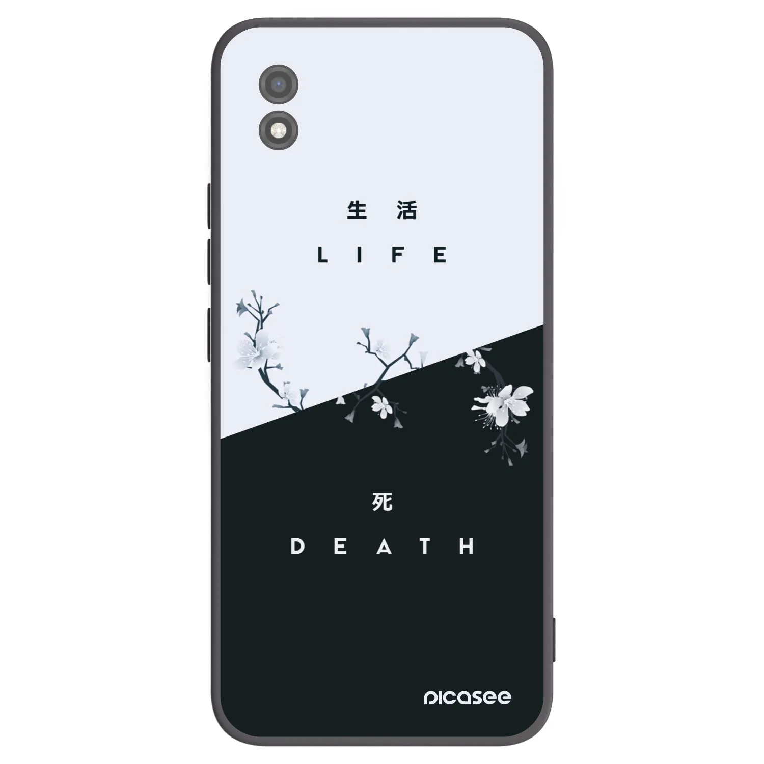 Picasee fekete szilikon tok az alábbi mobiltelefonokra Realme C11 (2021) - Life - Death