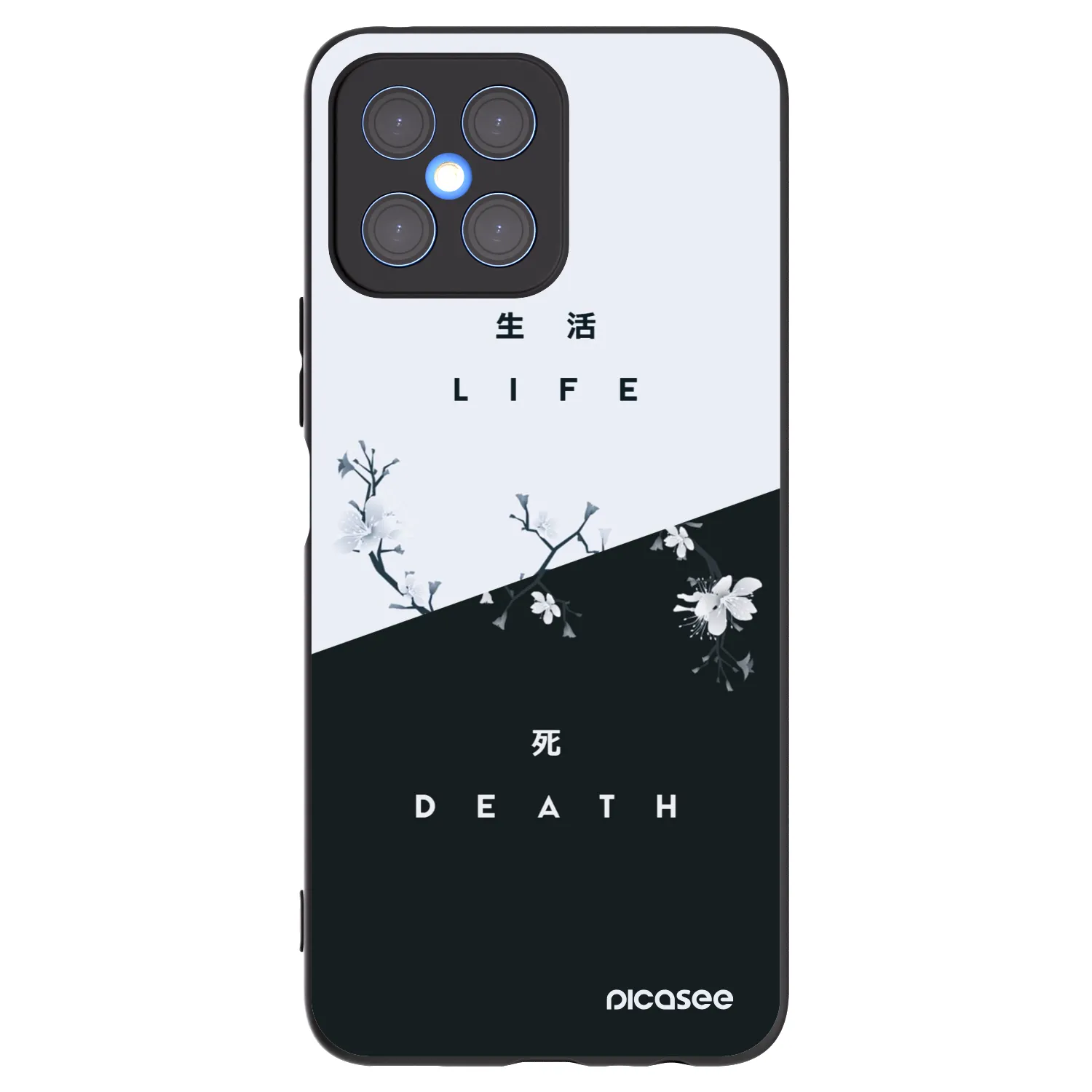 Picasee fekete szilikon tok az alábbi mobiltelefonokra Honor X8 4G - Life - Death