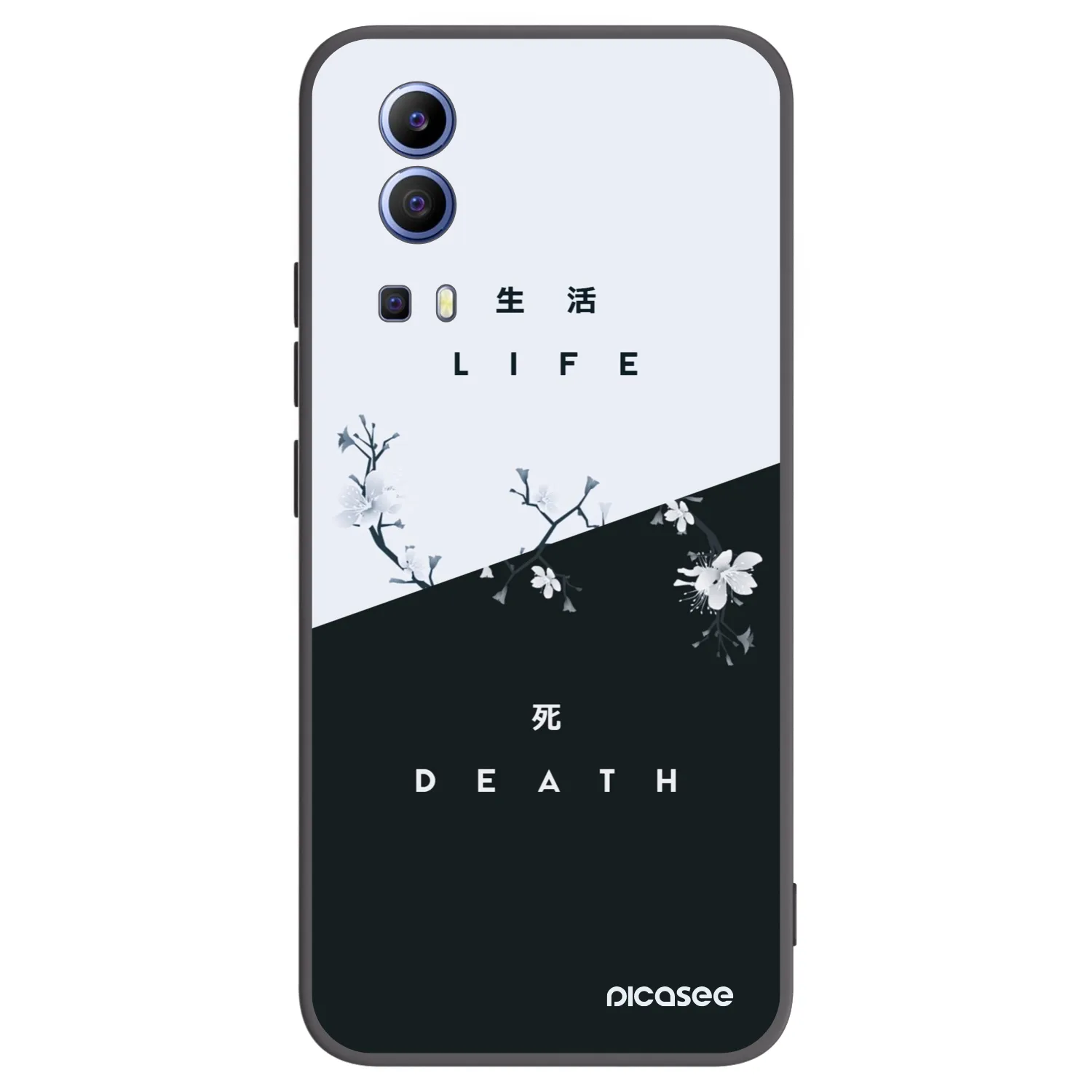 Picasee fekete szilikon tok az alábbi mobiltelefonokra Vivo Y52 5G - Life - Death