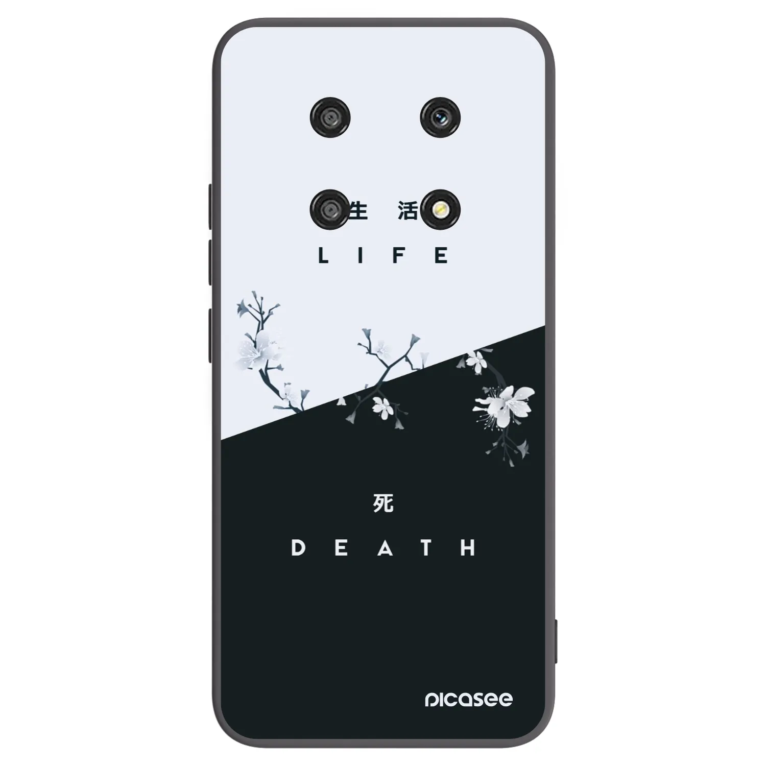 Picasee fekete szilikon tok az alábbi mobiltelefonokra Honor Magic4 Lite 5G - Life - Death