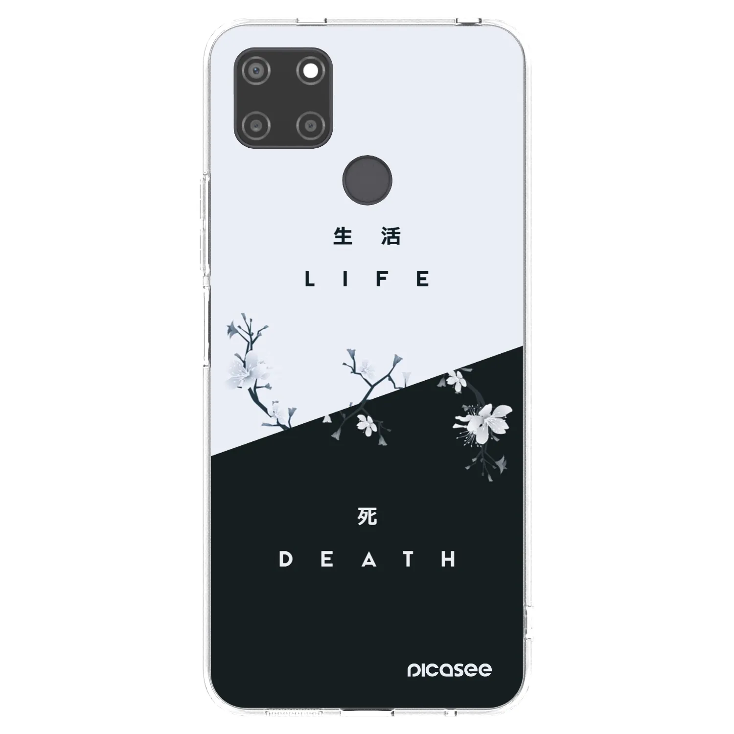Picasee átlátszó szilikon tok az alábbi mobiltelefonokra Realme C21Y - Life - Death