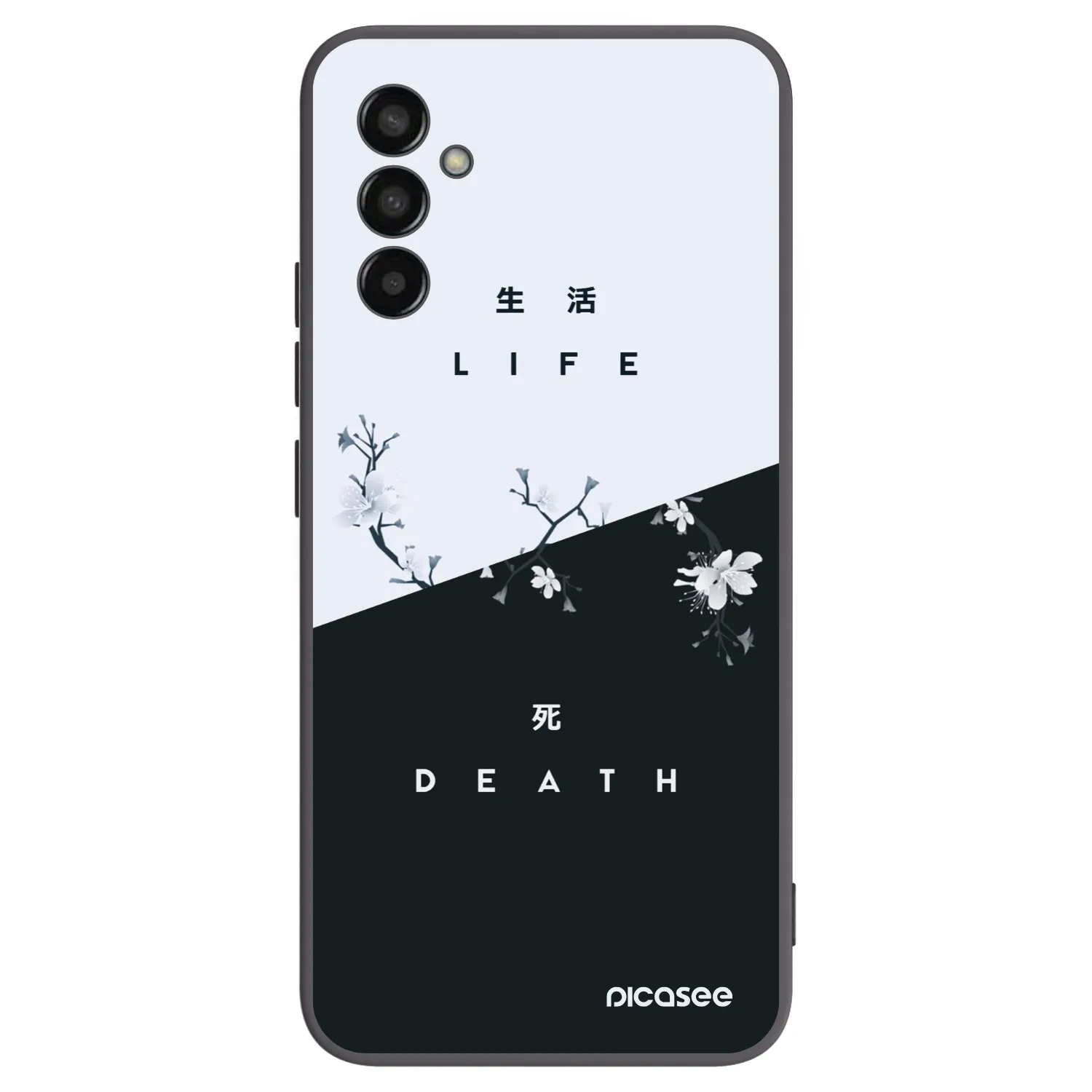 Picasee fekete szilikon tok az alábbi mobiltelefonokra Samsung Galaxy M13 M135F - Life - Death
