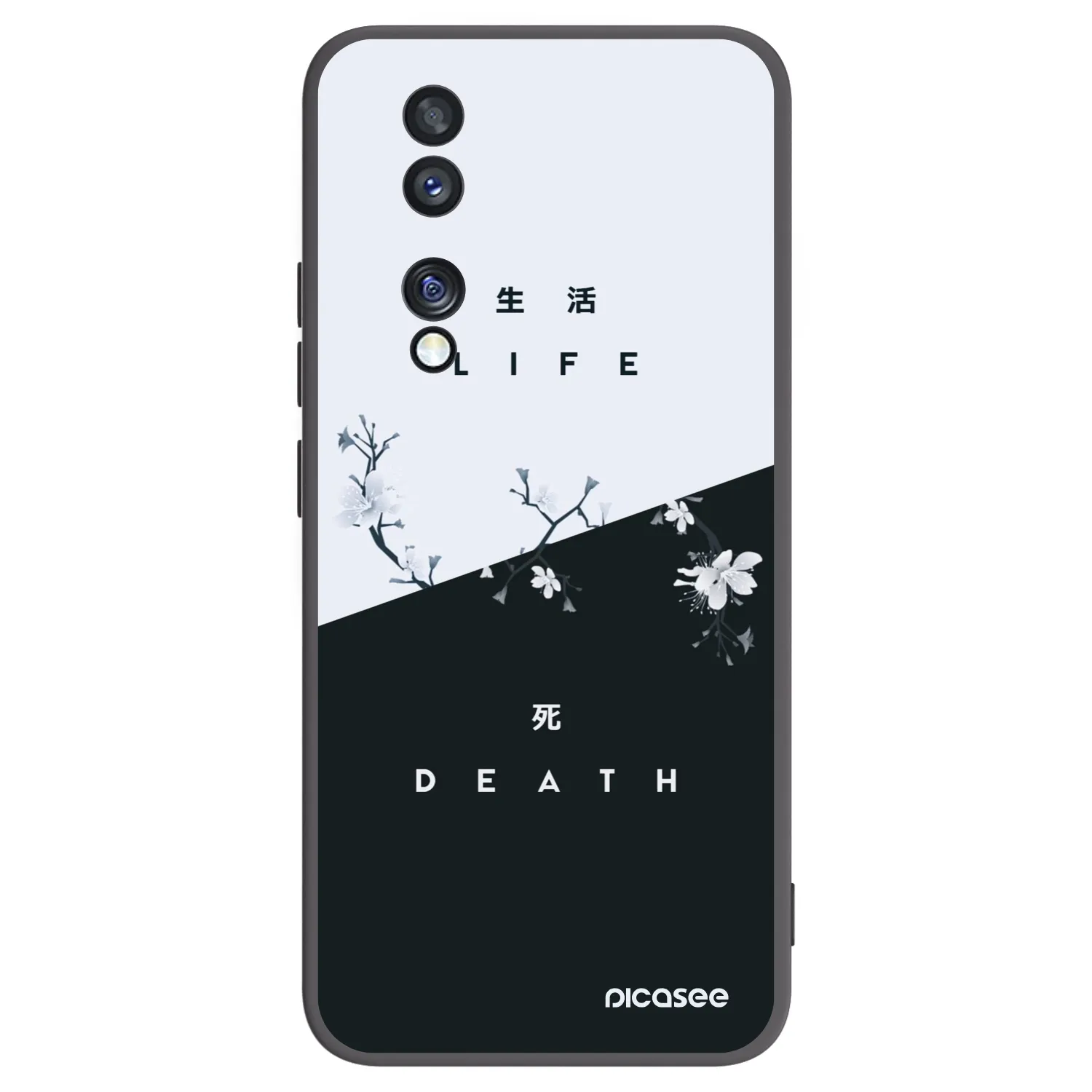 Picasee fekete szilikon tok az alábbi mobiltelefonokra Honor 70 - Life - Death