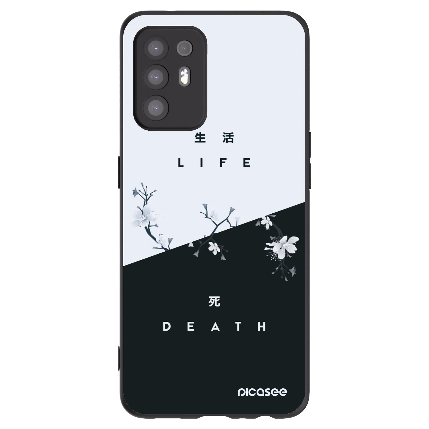 Picasee fekete szilikon tok az alábbi mobiltelefonokra OPPO A94 5G - Life - Death