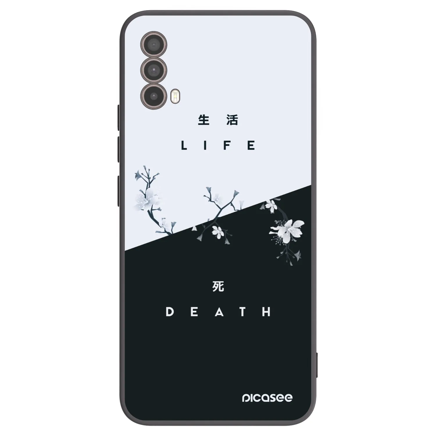 Picasee fekete szilikon tok az alábbi mobiltelefonokra Motorola Moto E40 - Life - Death