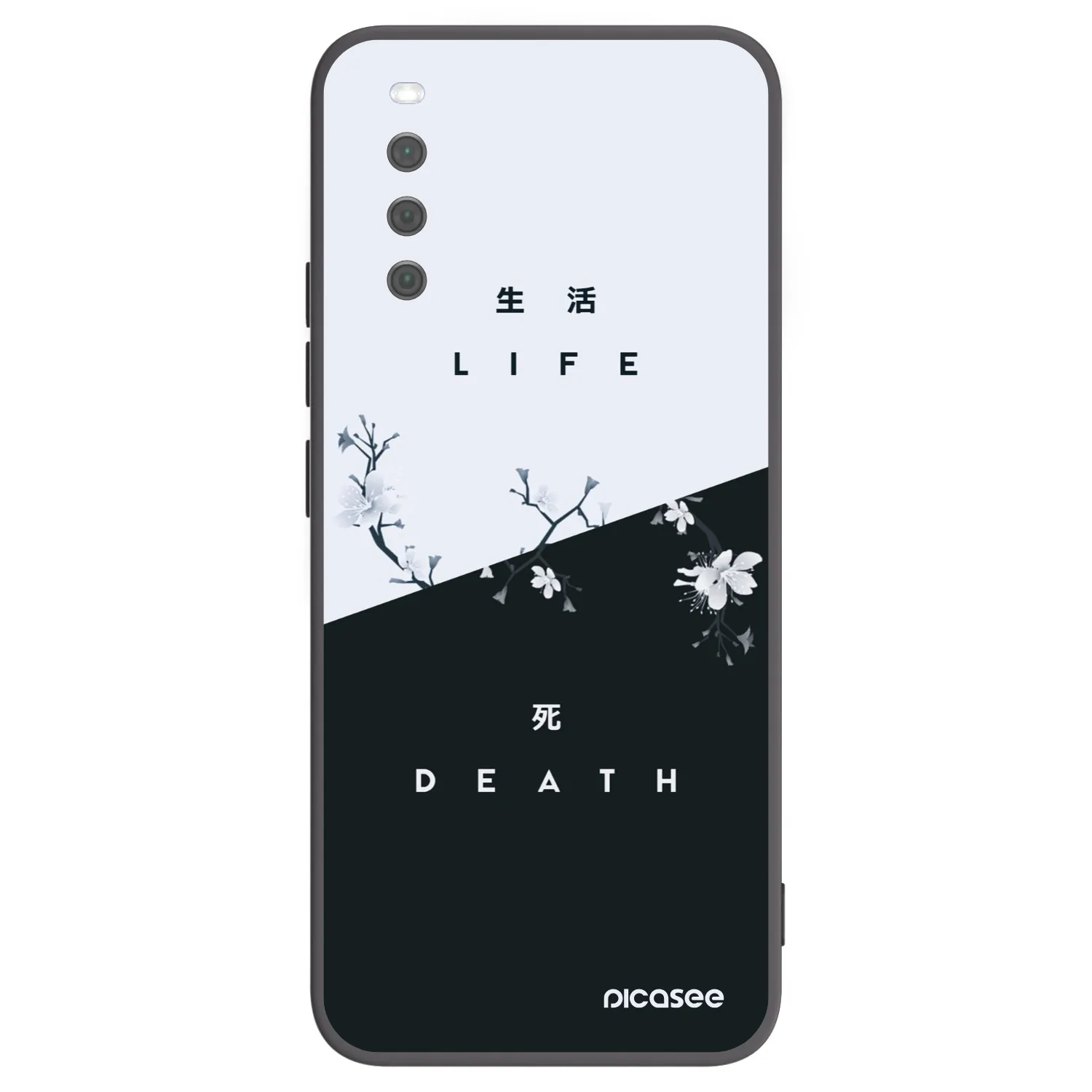 Picasee fekete szilikon tok az alábbi mobiltelefonokra Sony Xperia 10 III - Life - Death