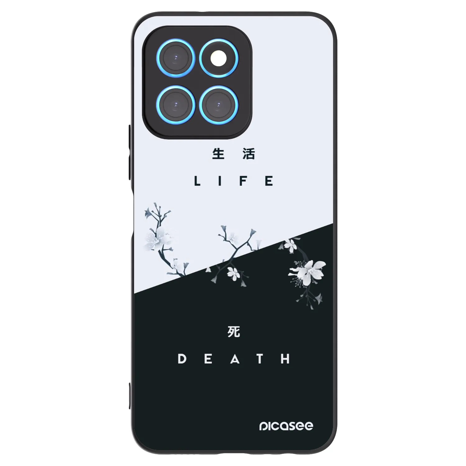 Picasee fekete szilikon tok az alábbi mobiltelefonokra Honor X8 5G - Life - Death