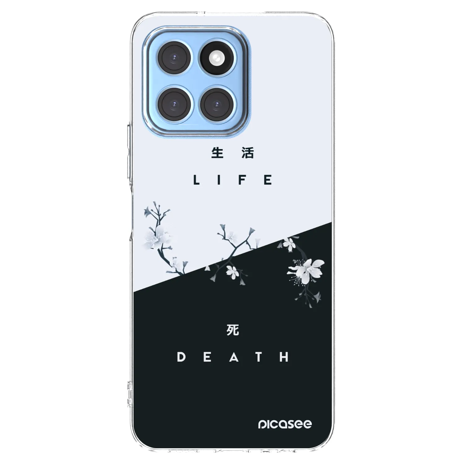 Picasee átlátszó szilikon tok az alábbi mobiltelefonokra Honor X8 5G - Life - Death