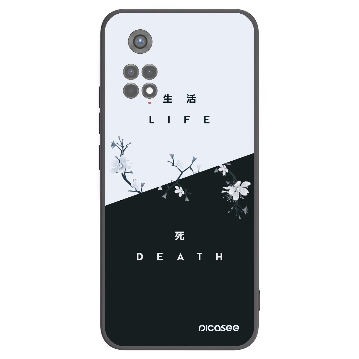 Picasee fekete szilikon tok az alábbi mobiltelefonokra Xiaomi Redmi Note 11S 5G - Life - Death