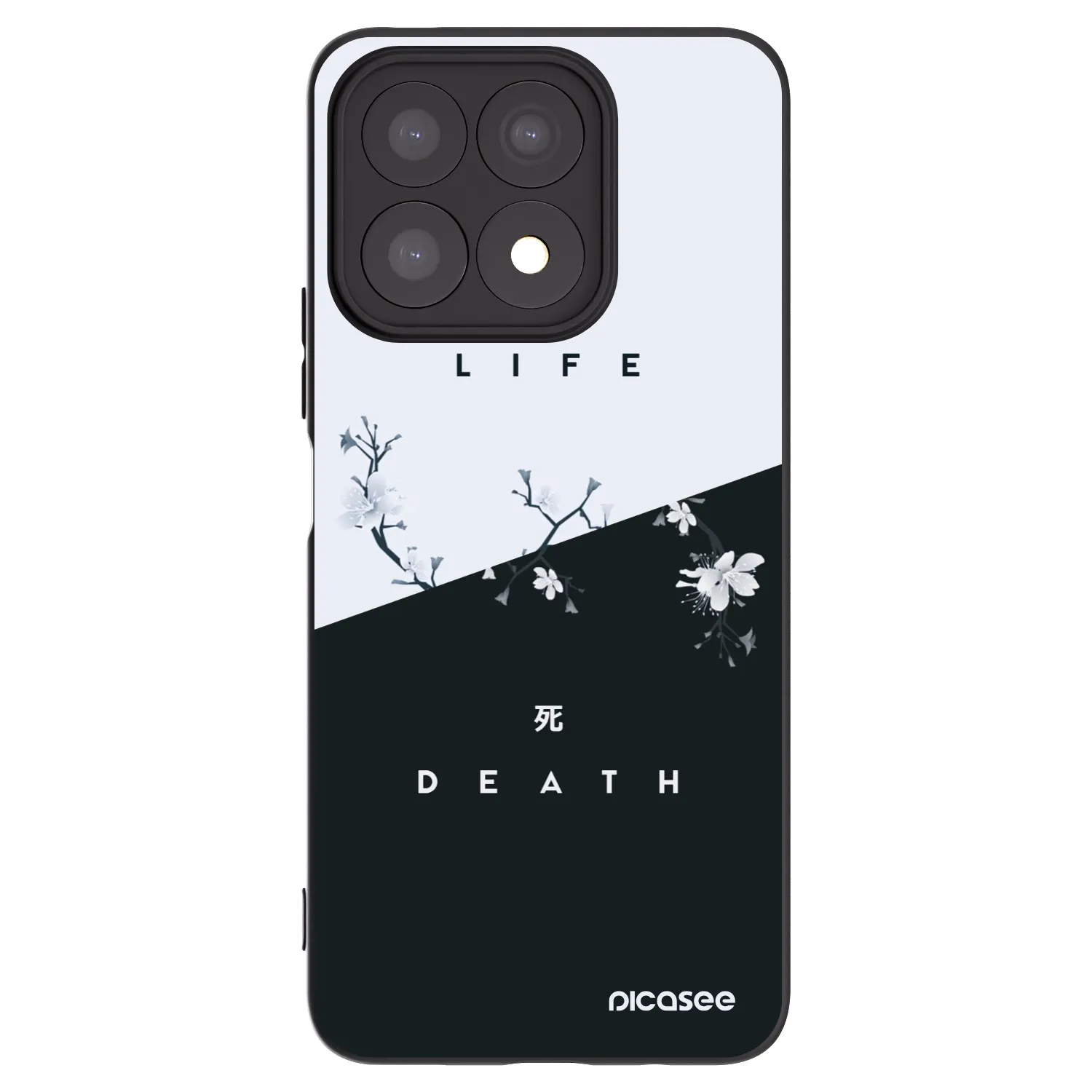 Picasee fekete szilikon tok az alábbi mobiltelefonokra Honor X8a - Life - Death
