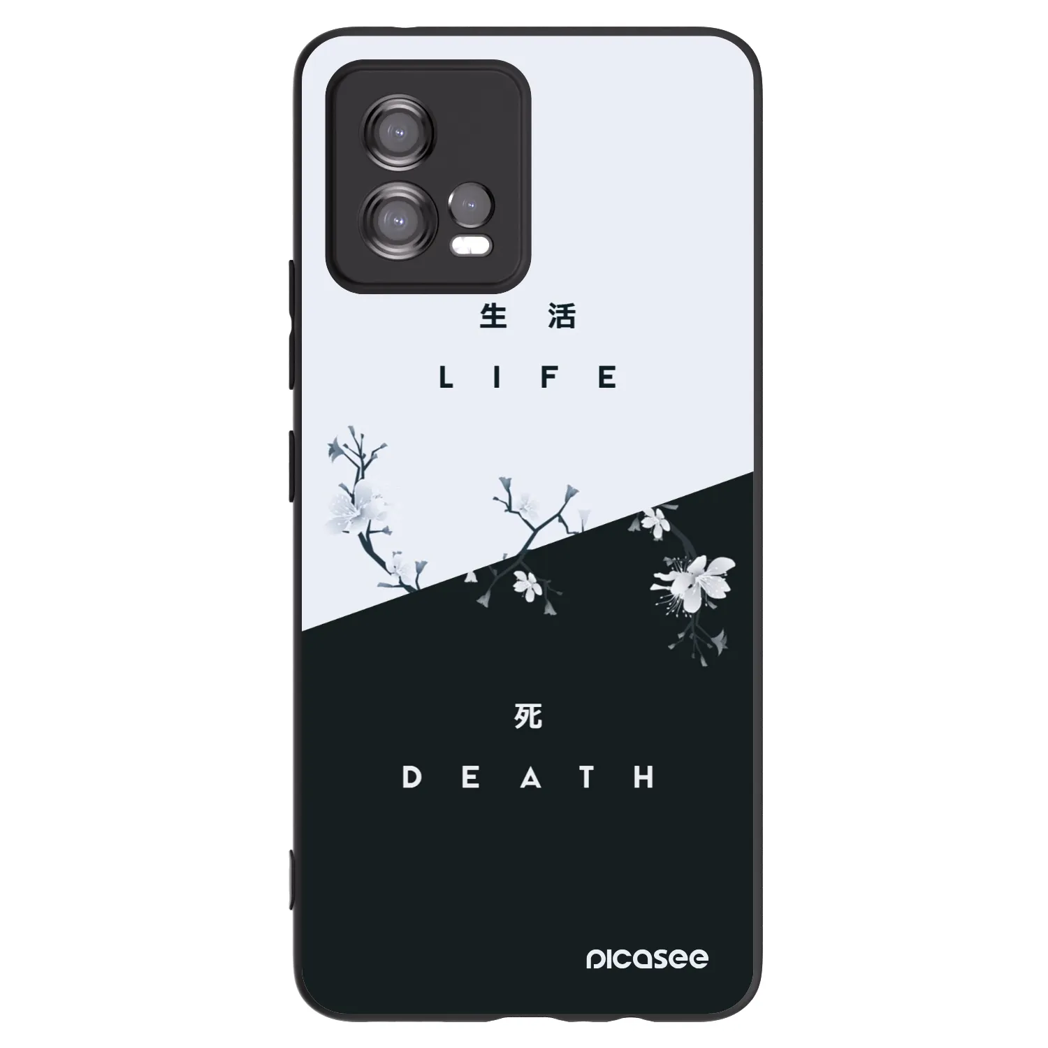 Picasee fekete szilikon tok az alábbi mobiltelefonokra Motorola Moto G72 - Life - Death