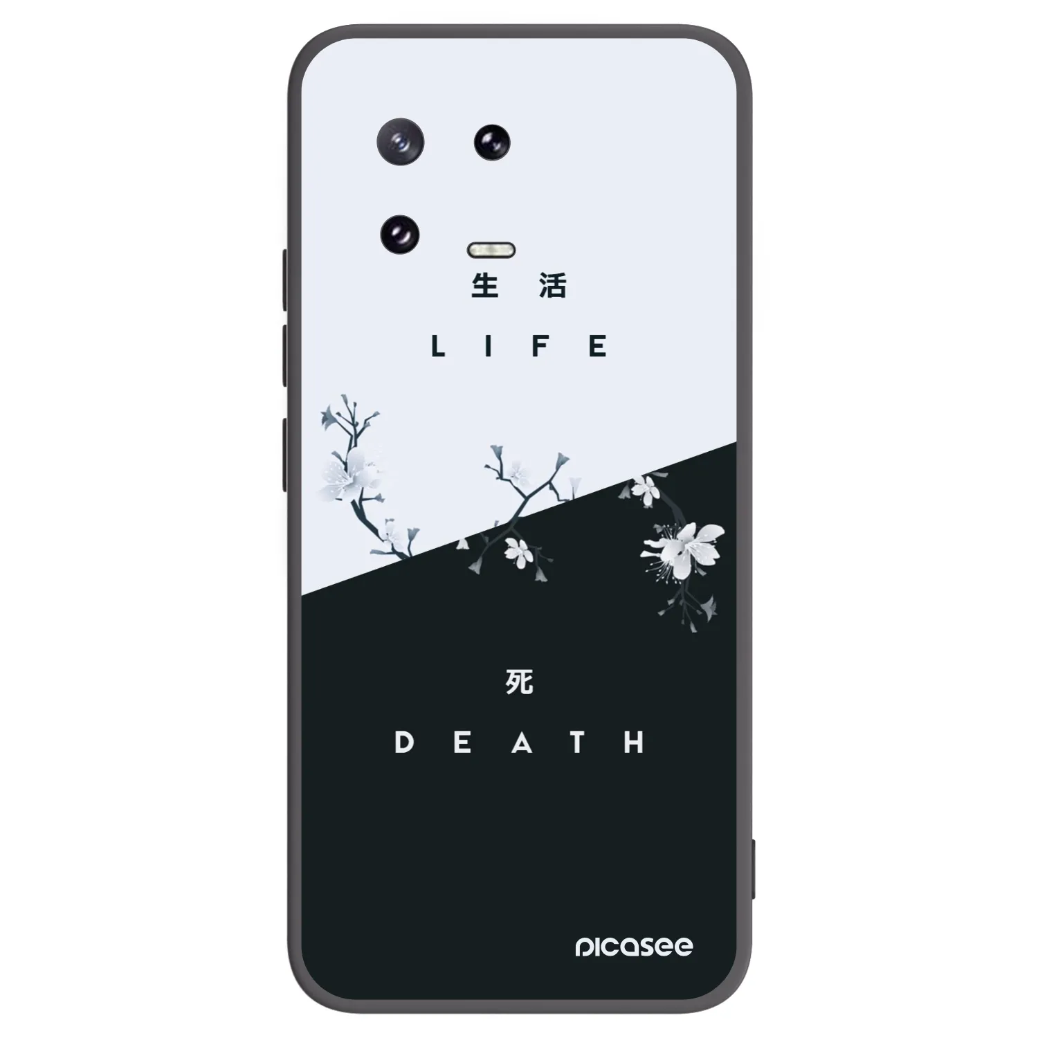 Picasee fekete szilikon tok az alábbi mobiltelefonokra Xiaomi 13 Pro - Life - Death
