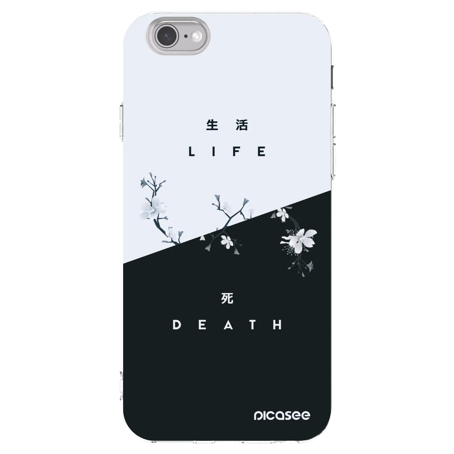 Picasee átlátszó szilikon tok az alábbi mobiltelefonokra Apple iPhone 6/6S - Life - Death