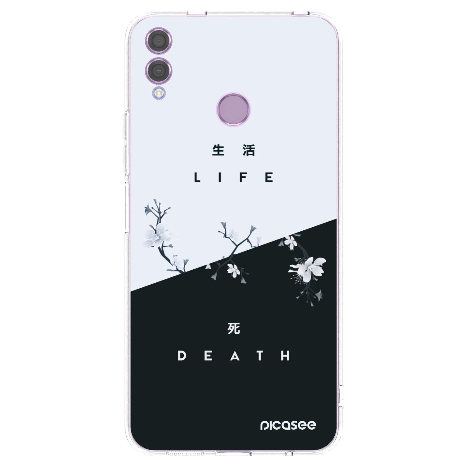 Picasee átlátszó szilikon tok az alábbi mobiltelefonokra Honor 8X - Life - Death