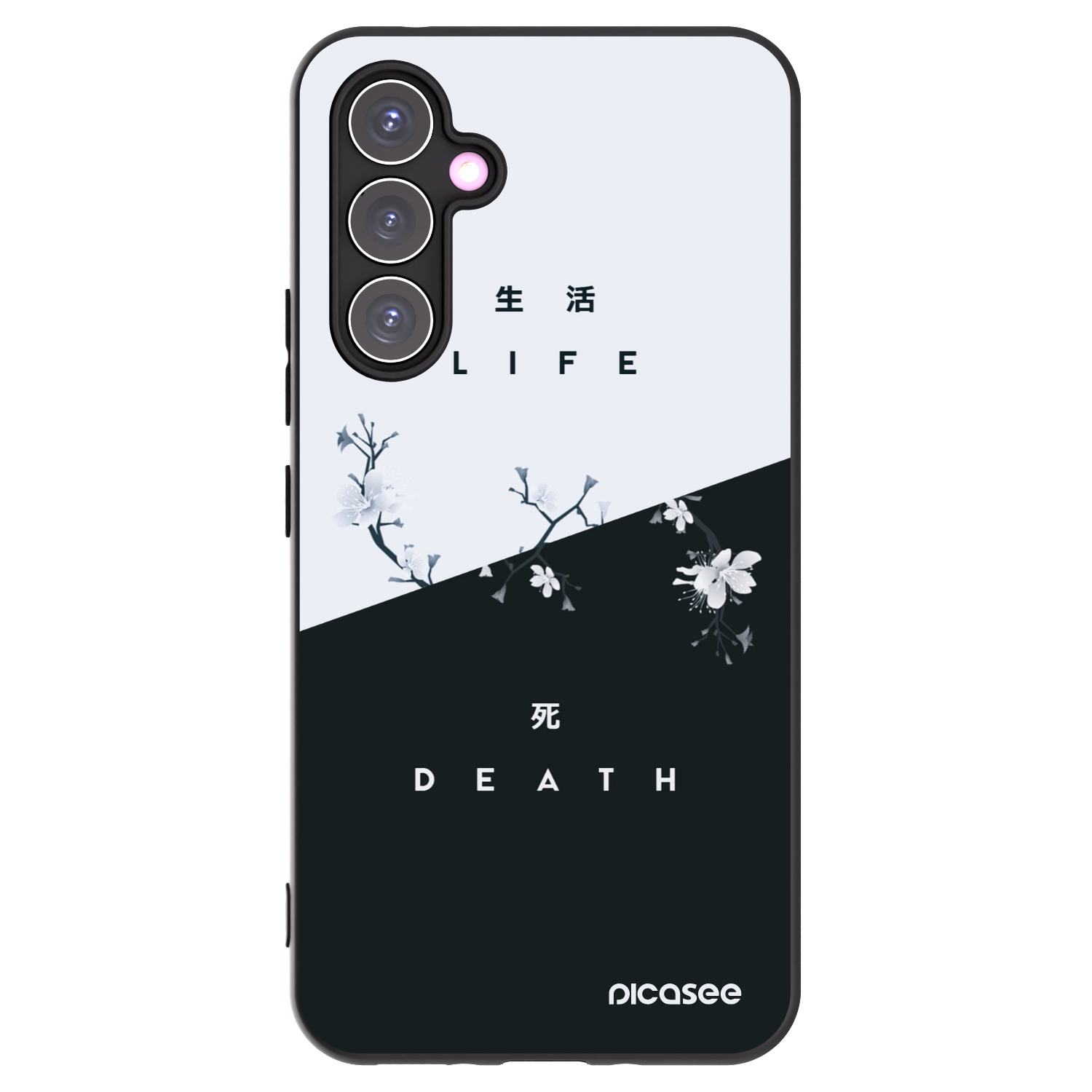 Picasee fekete szilikon tok az alábbi mobiltelefonokra Samsung Galaxy A54 5G A546B - Life - Death