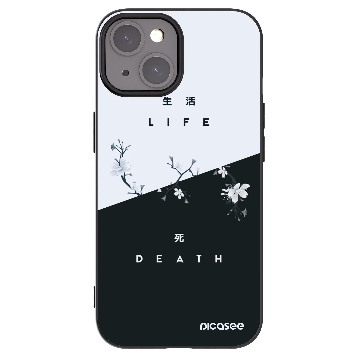 Picasee fekete szilikon tok az alábbi mobiltelefonokra Apple iPhone 15 - Life - Death