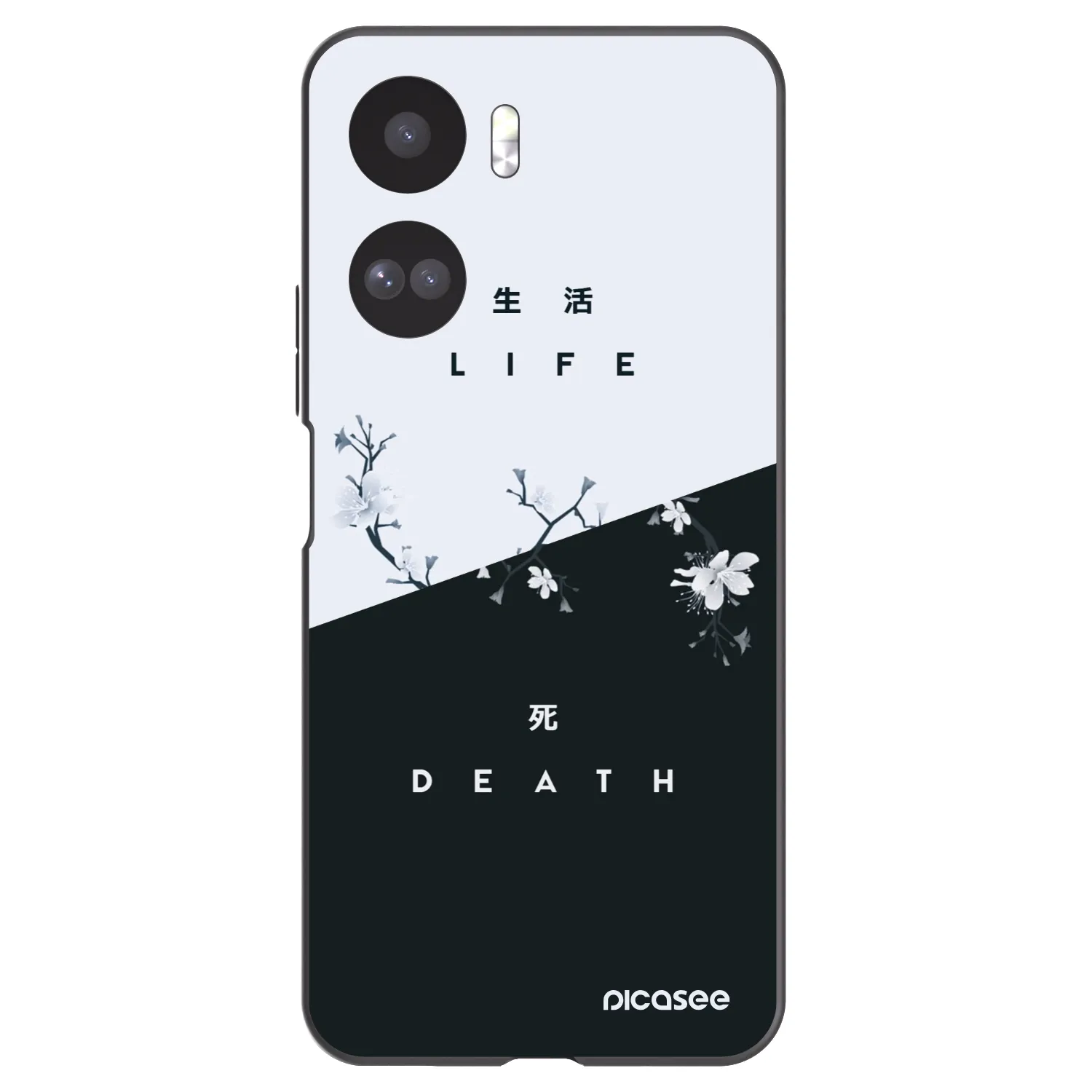 Picasee fekete szilikon tok az alábbi mobiltelefonokra Honor 90 Lite 5G - Life - Death