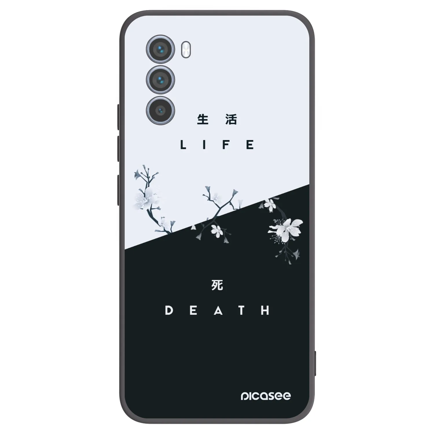 Picasee fekete szilikon tok az alábbi mobiltelefonokra Motorola Moto G62 - Life - Death
