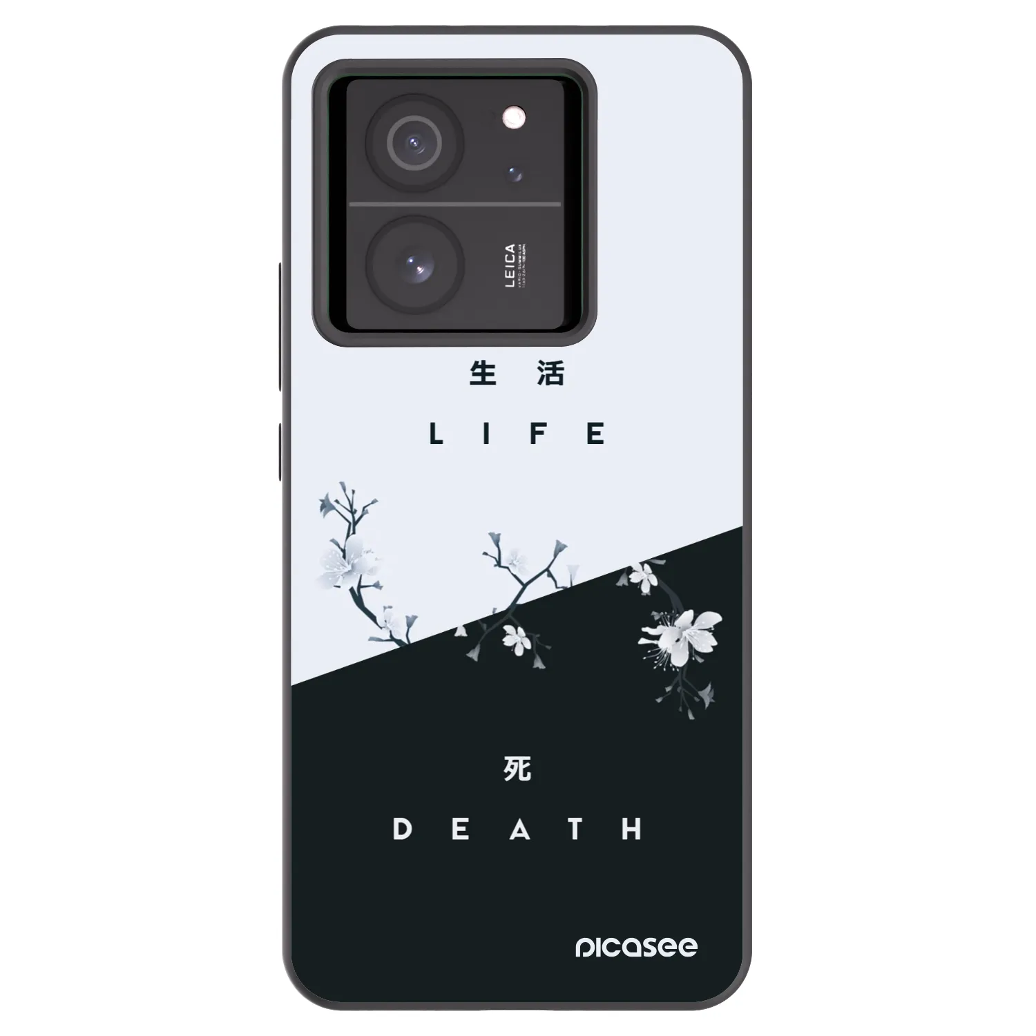 Picasee fekete szilikon tok az alábbi mobiltelefonokra Xiaomi 13T Pro - Life - Death