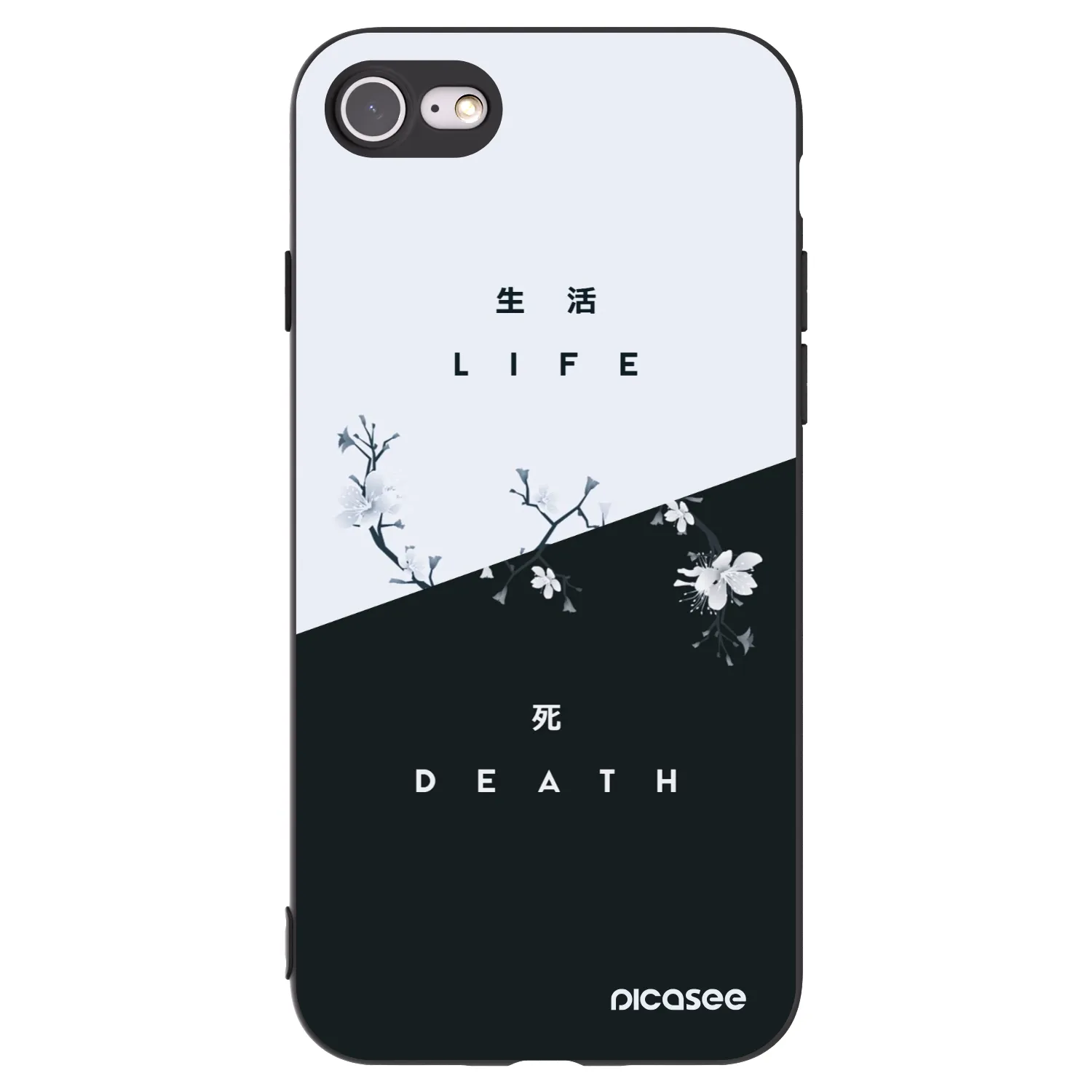 Picasee fekete szilikon tok az alábbi mobiltelefonokra Apple iPhone 7 - Life - Death