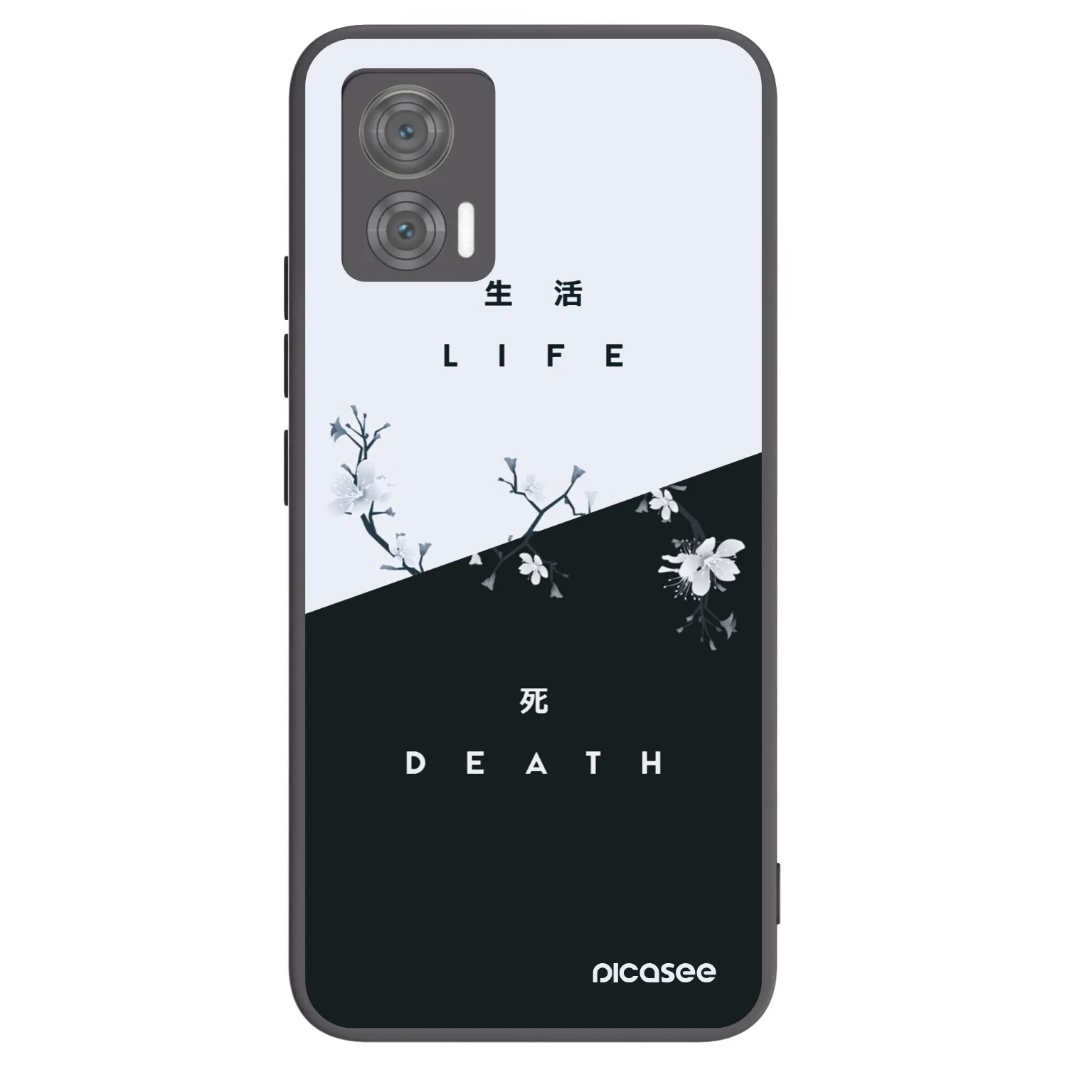 Picasee fekete szilikon tok az alábbi mobiltelefonokra Motorola Edge 30 Neo - Life - Death