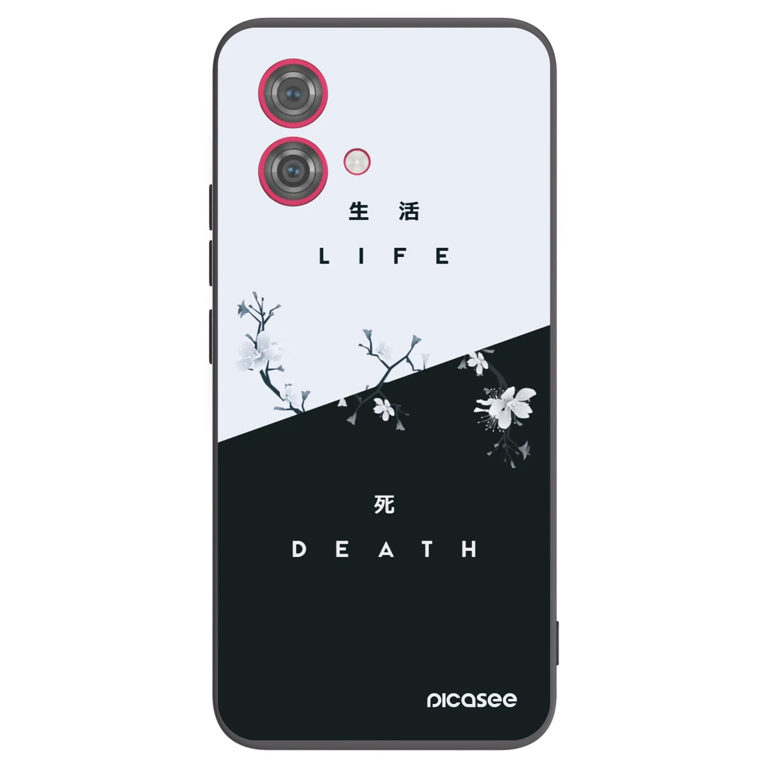 Picasee fekete szilikon tok az alábbi mobiltelefonokra Motorola Moto G84 5G - Life - Death