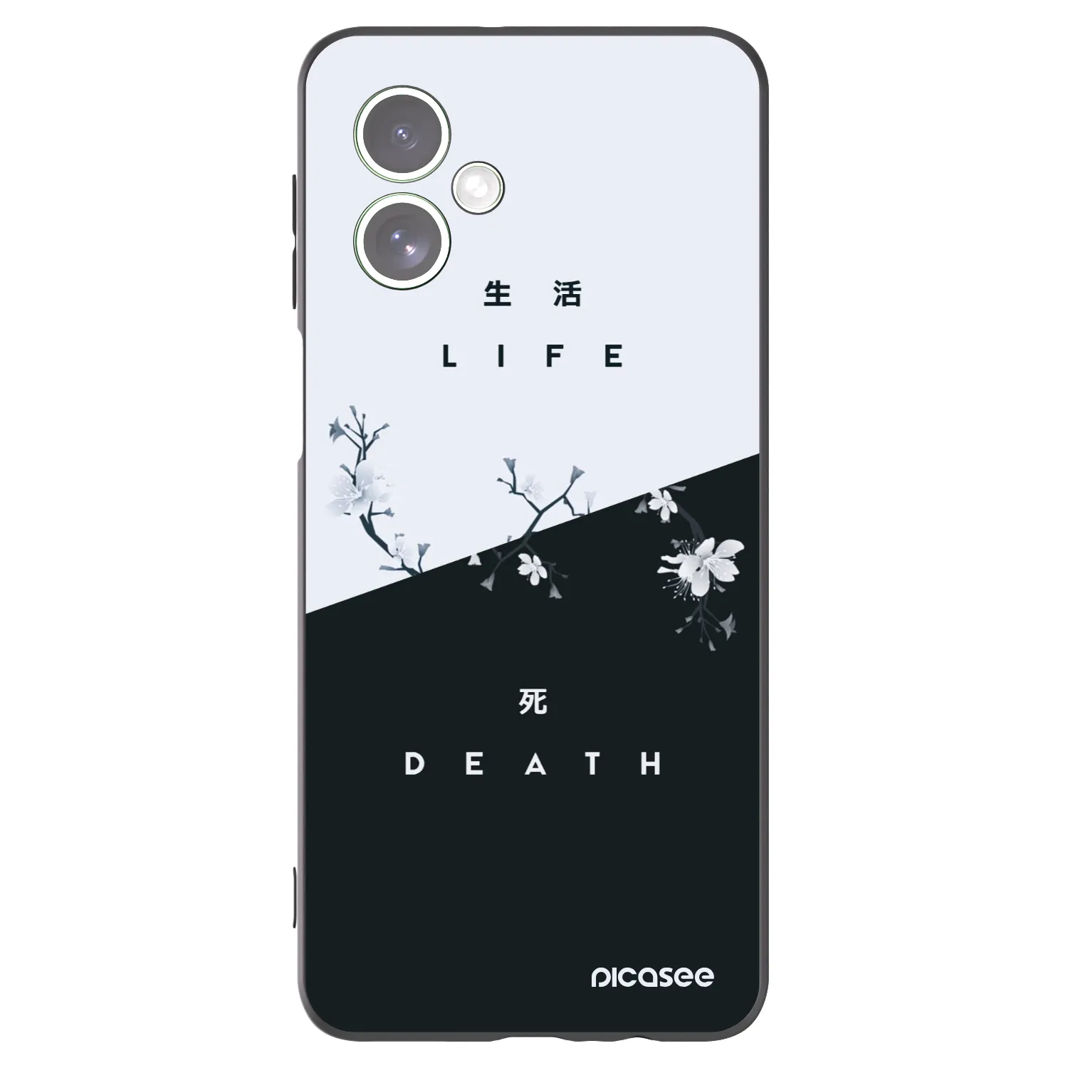 Picasee fekete szilikon tok az alábbi mobiltelefonokra Motorola Moto G54 5G - Life - Death
