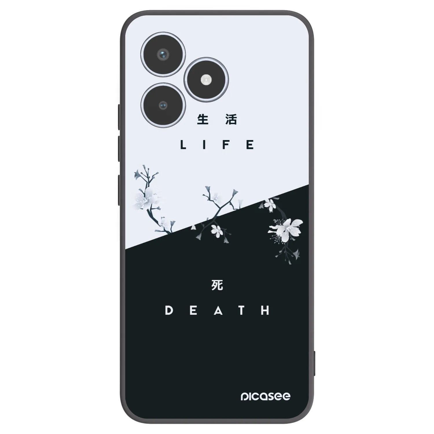 Picasee fekete szilikon tok az alábbi mobiltelefonokra Realme C53 - Life - Death