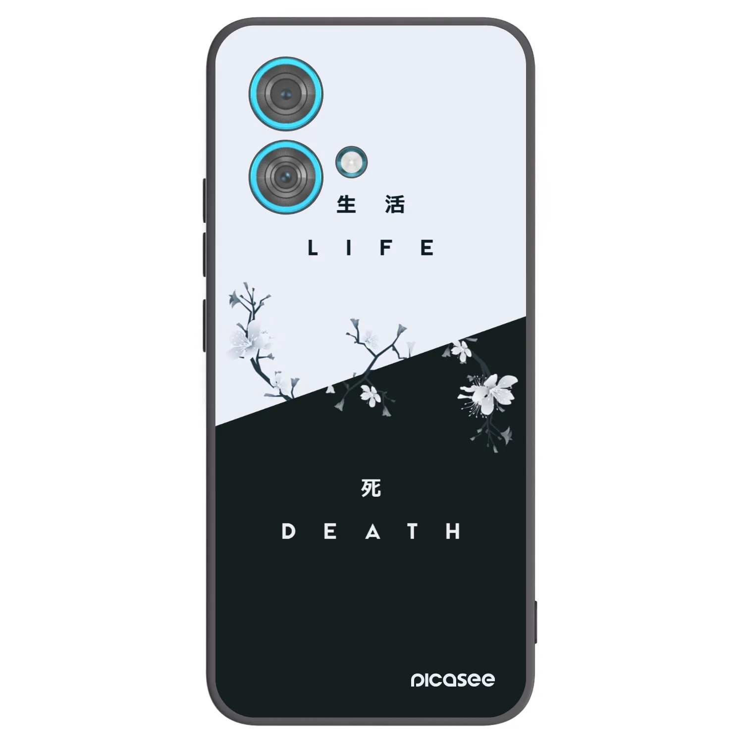 Picasee fekete szilikon tok az alábbi mobiltelefonokra Motorola Edge 40 Neo - Life - Death