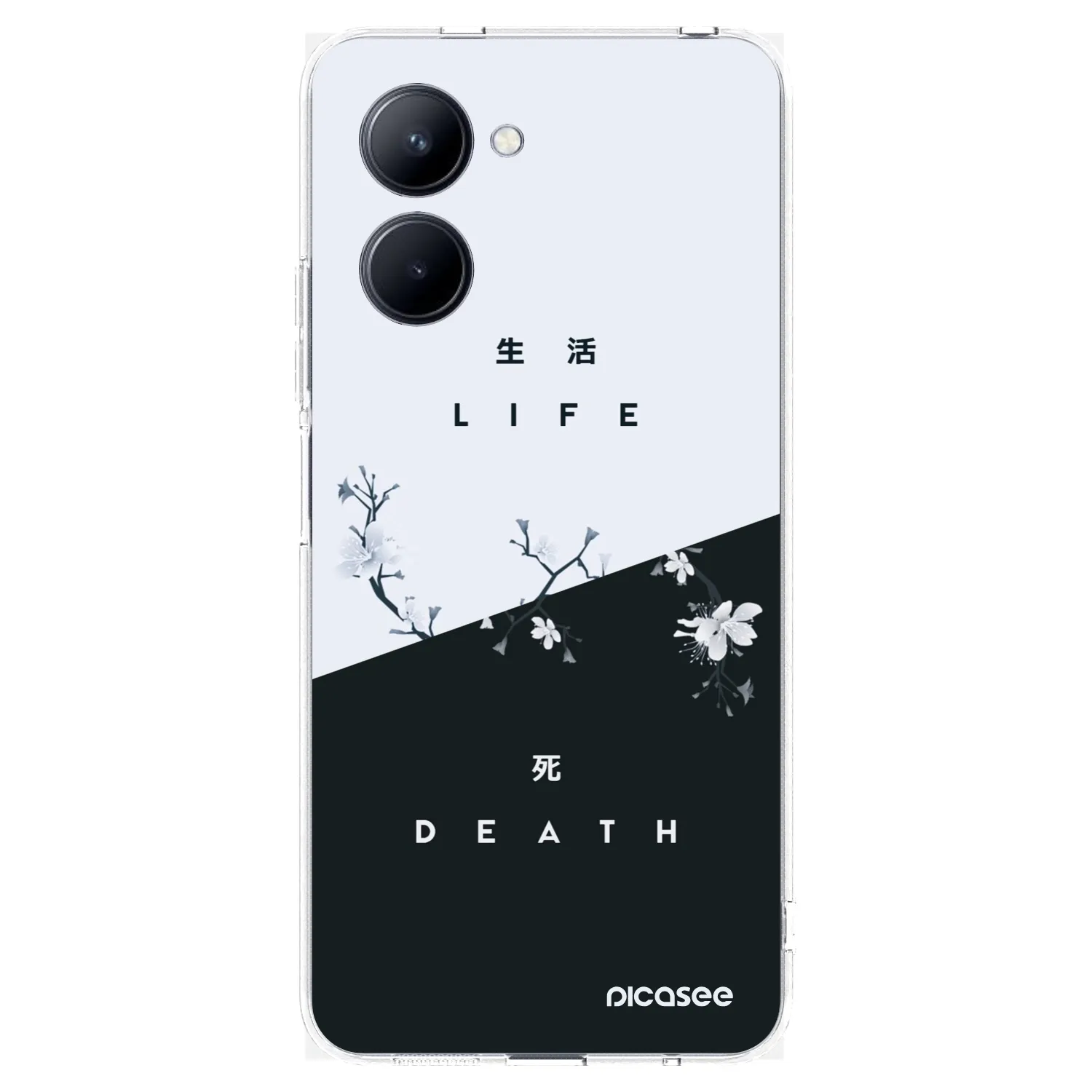 Picasee átlátszó szilikon tok az alábbi mobiltelefonokra Realme C33 (2023) - Life - Death