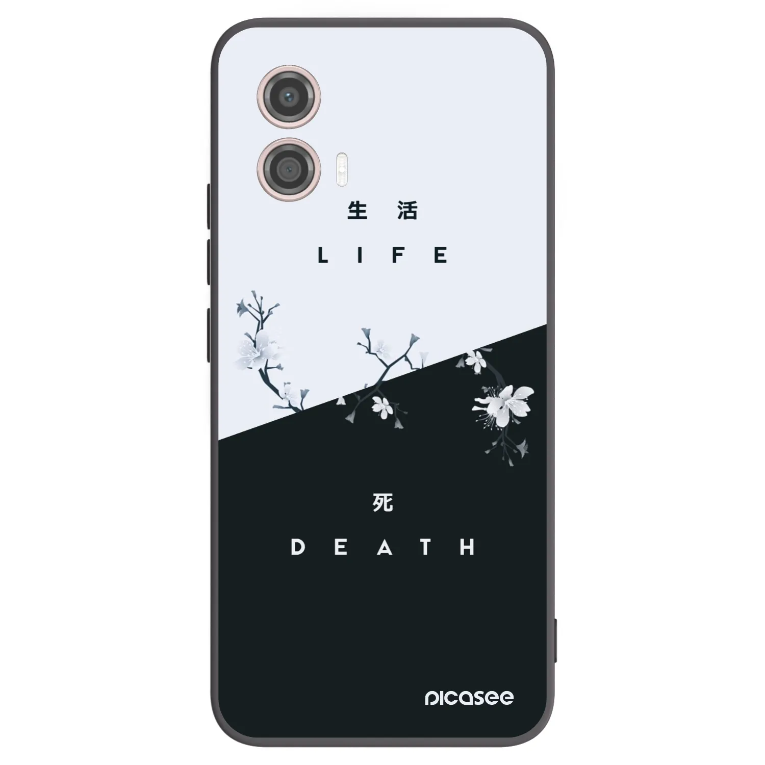 Picasee fekete szilikon tok az alábbi mobiltelefonokra Motorola Moto G53 5G - Life - Death