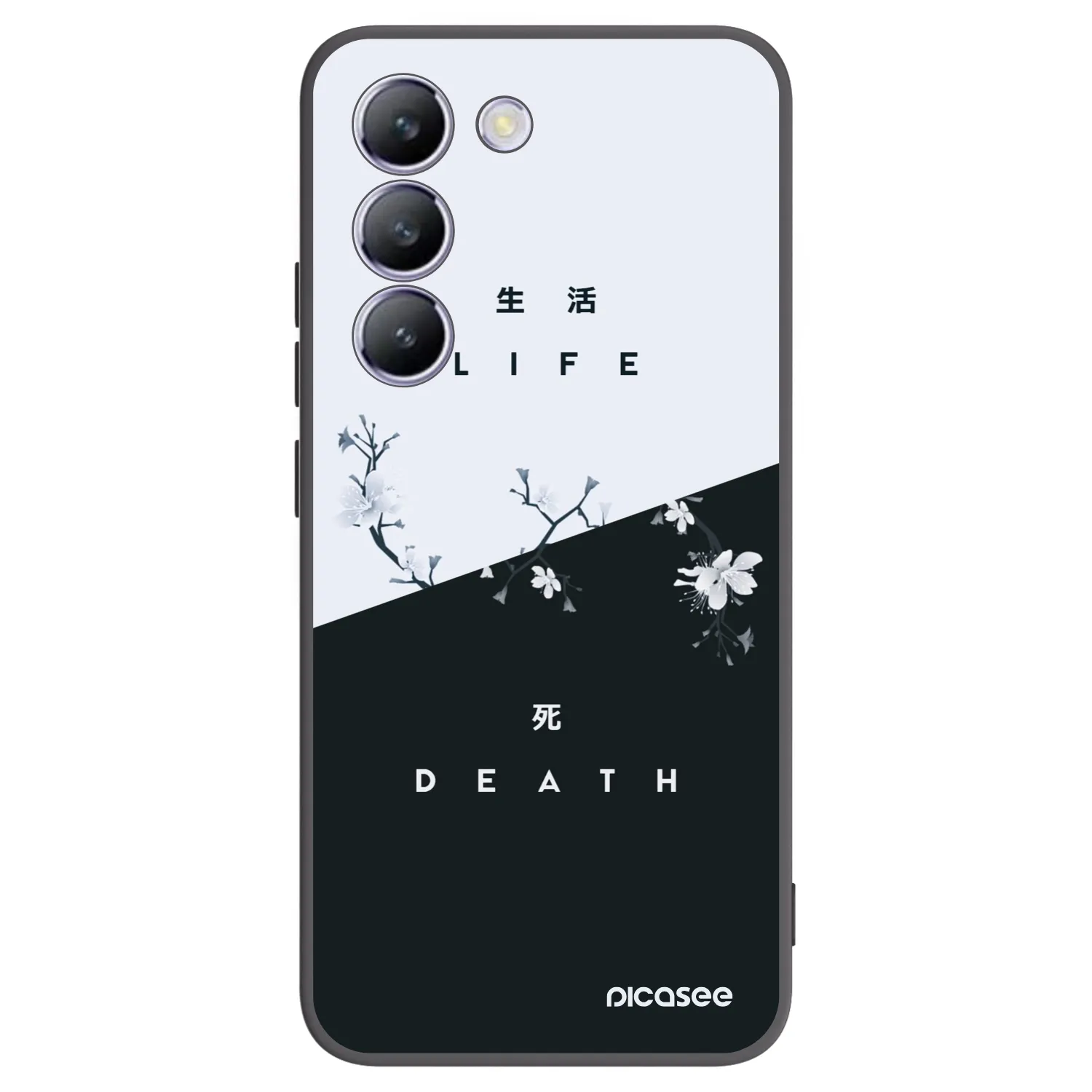 Picasee fekete szilikon tok az alábbi mobiltelefonokra Vivo V40 SE 5G - Life - Death