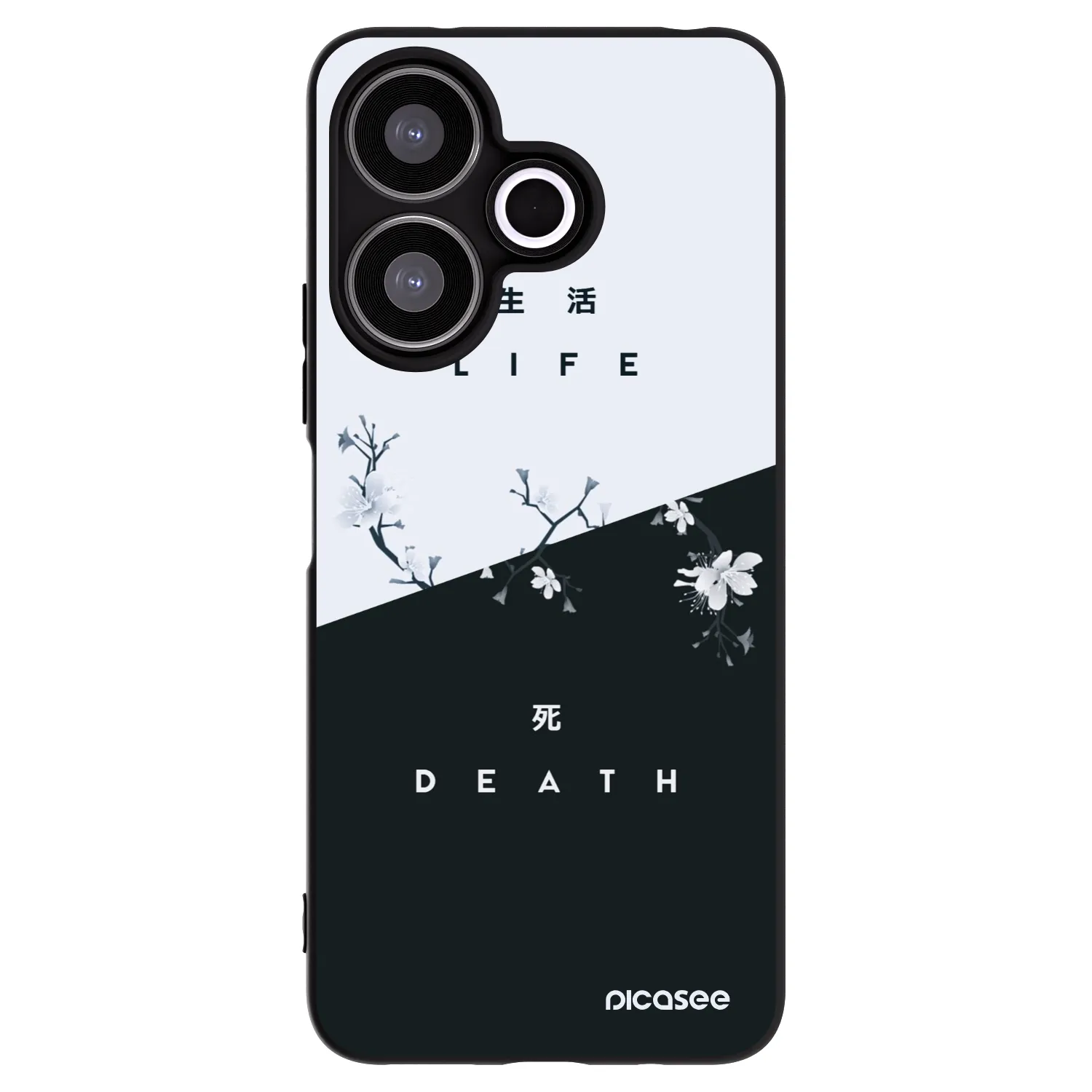 Picasee fekete szilikon tok az alábbi mobiltelefonokra Xiaomi Redmi 13 4G - Life - Death