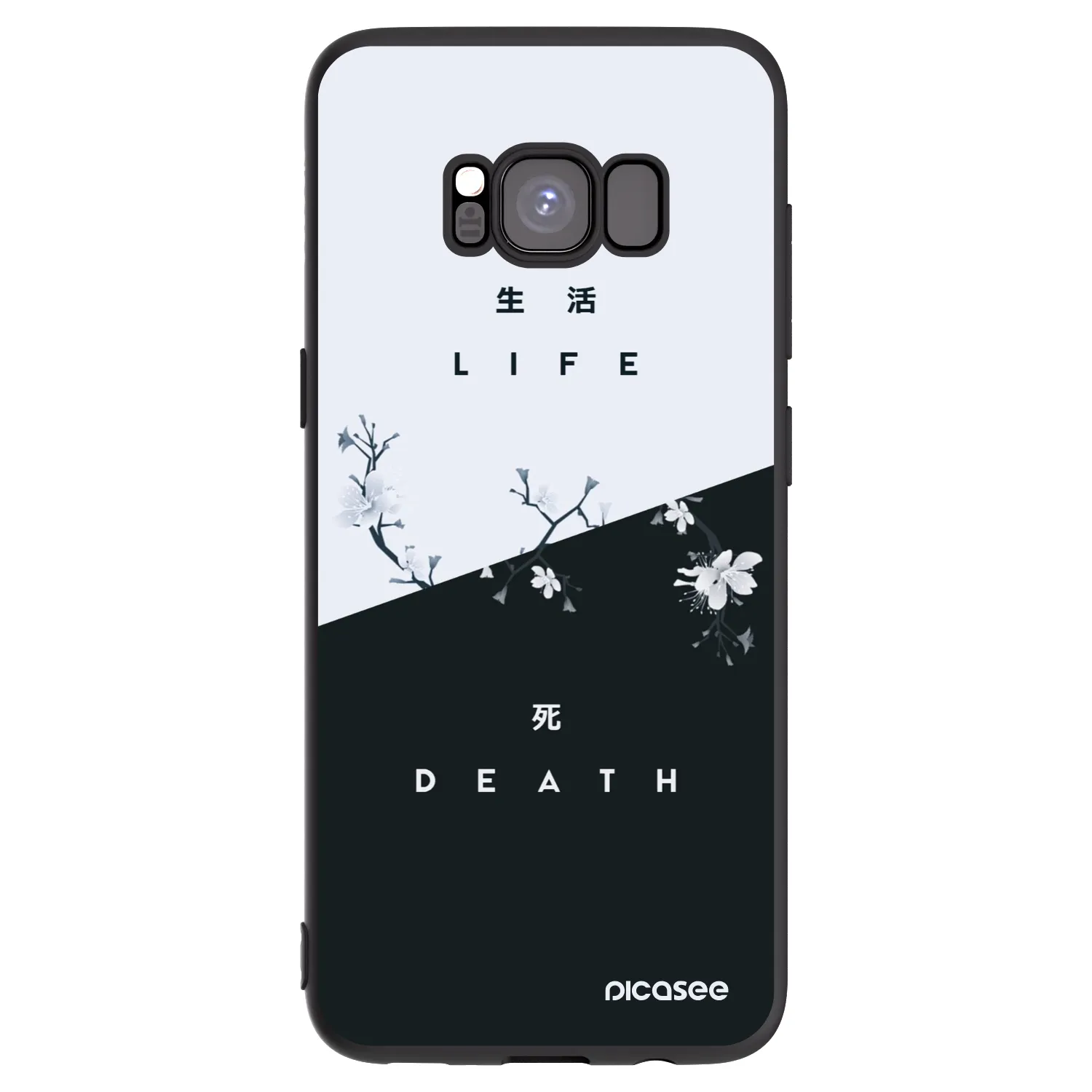 Picasee fekete szilikon tok az alábbi mobiltelefonokra Samsung Galaxy S8 G950F - Life - Death