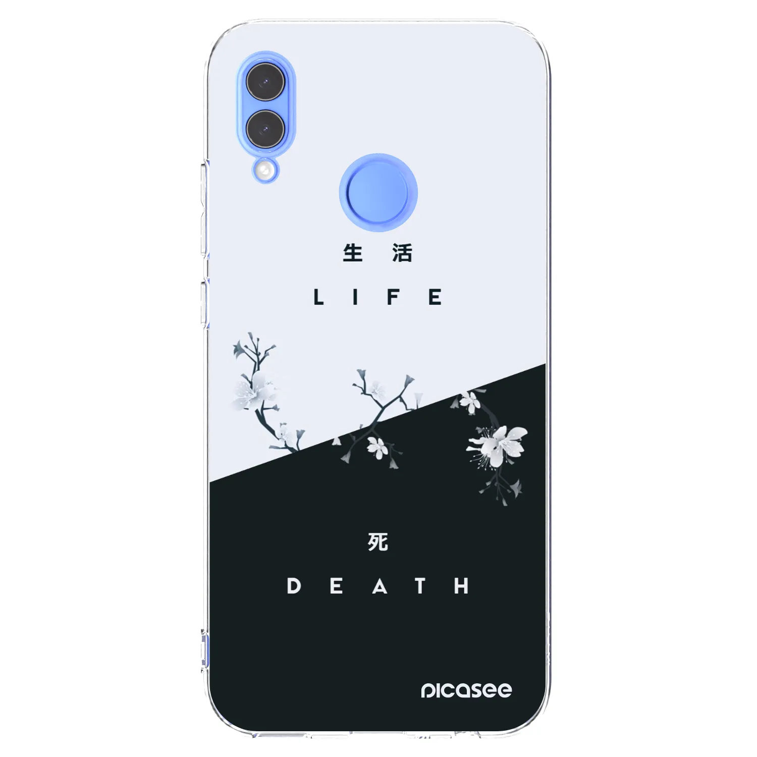 Picasee átlátszó szilikon tok az alábbi mobiltelefonokra Honor 10 Lite - Life - Death