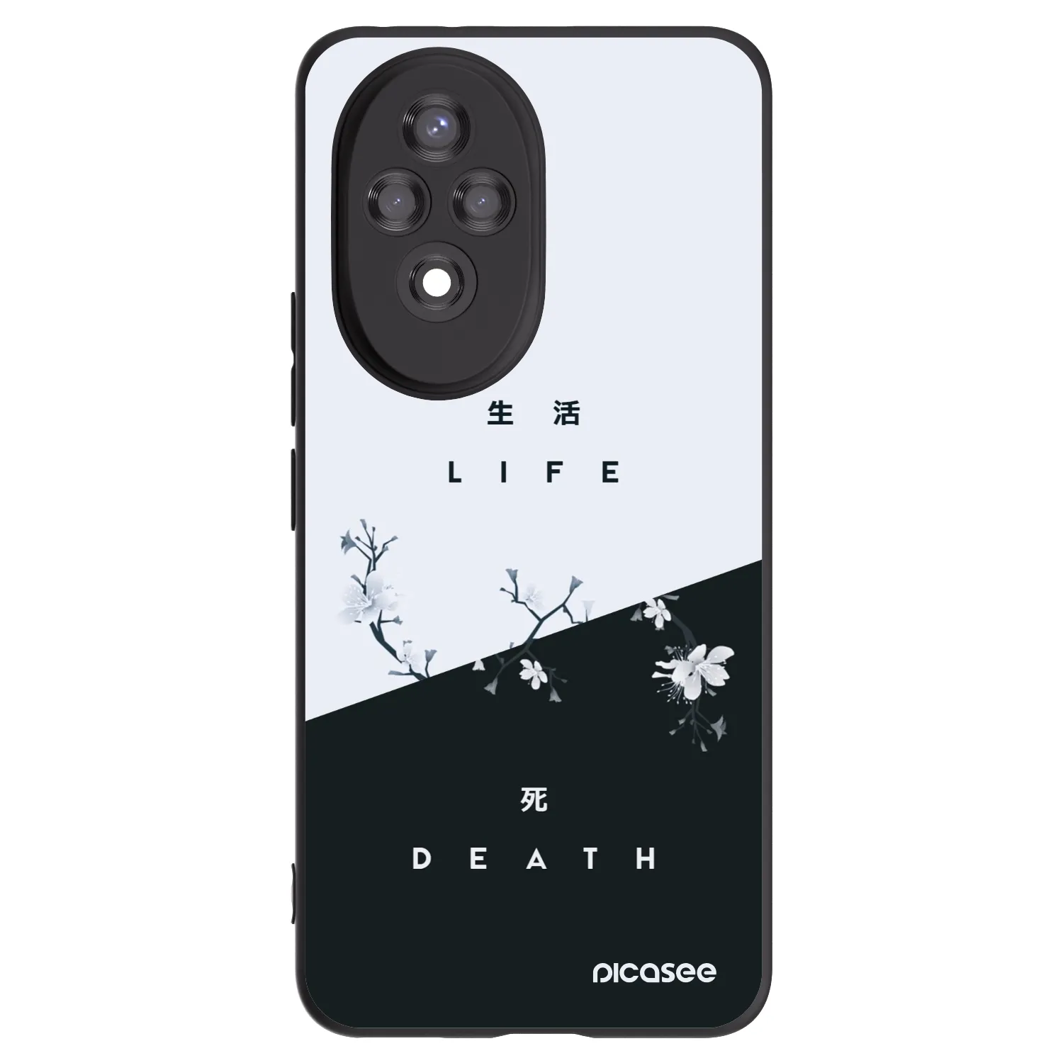 Picasee fekete szilikon tok az alábbi mobiltelefonokra Honor 200 Pro 5G - Life - Death