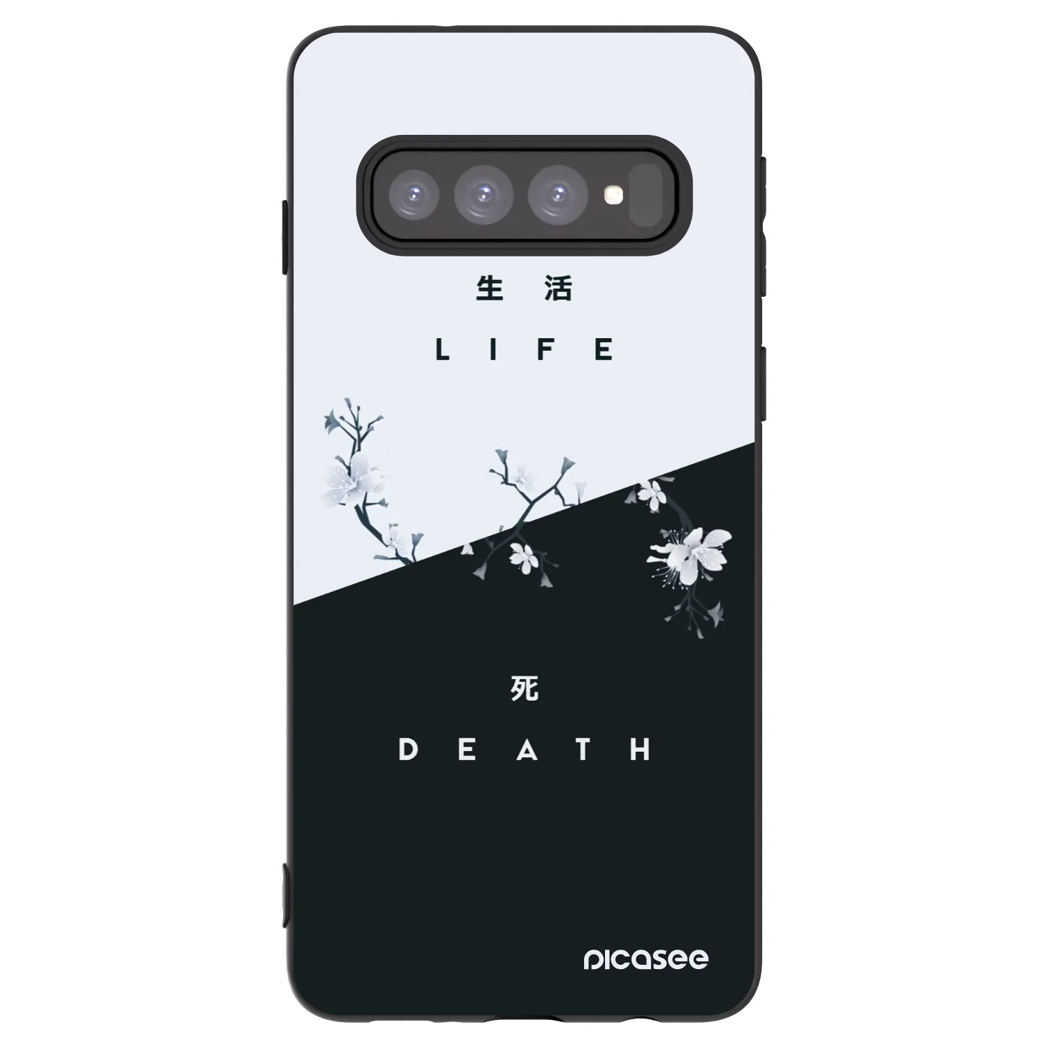 Picasee fekete szilikon tok az alábbi mobiltelefonokra Samsung Galaxy S10 G973 - Life - Death