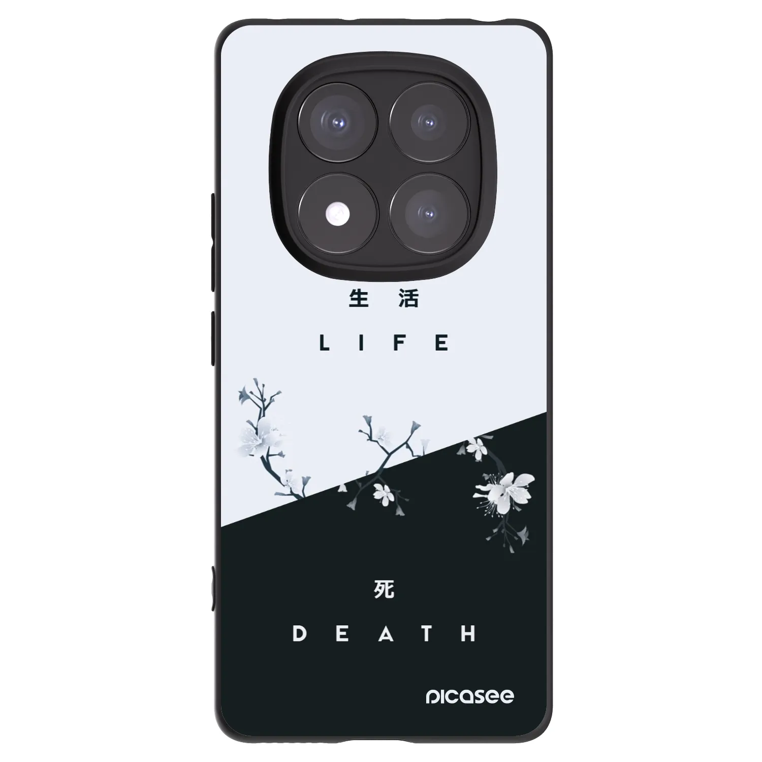 Picasee fekete szilikon tok az alábbi mobiltelefonokra Xiaomi Redmi Note 14 Pro 5G - Life - Death