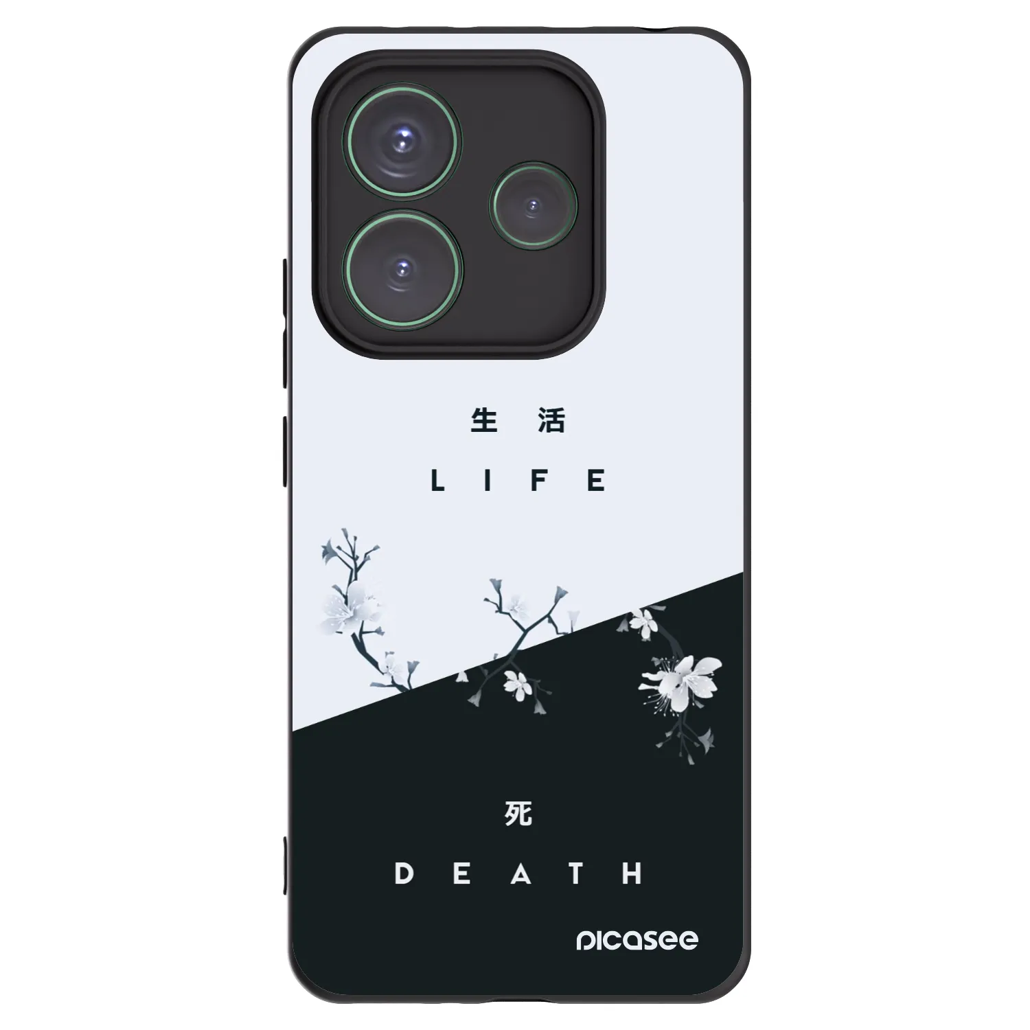 Picasee fekete szilikon tok az alábbi mobiltelefonokra Xiaomi Redmi Note 14 5G - Life - Death