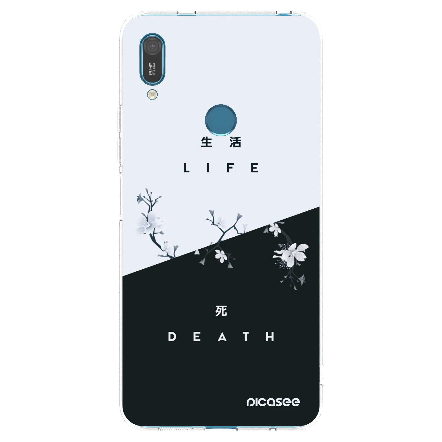 Picasee átlátszó szilikon tok az alábbi mobiltelefonokra Huawei Y7 2019 - Life - Death