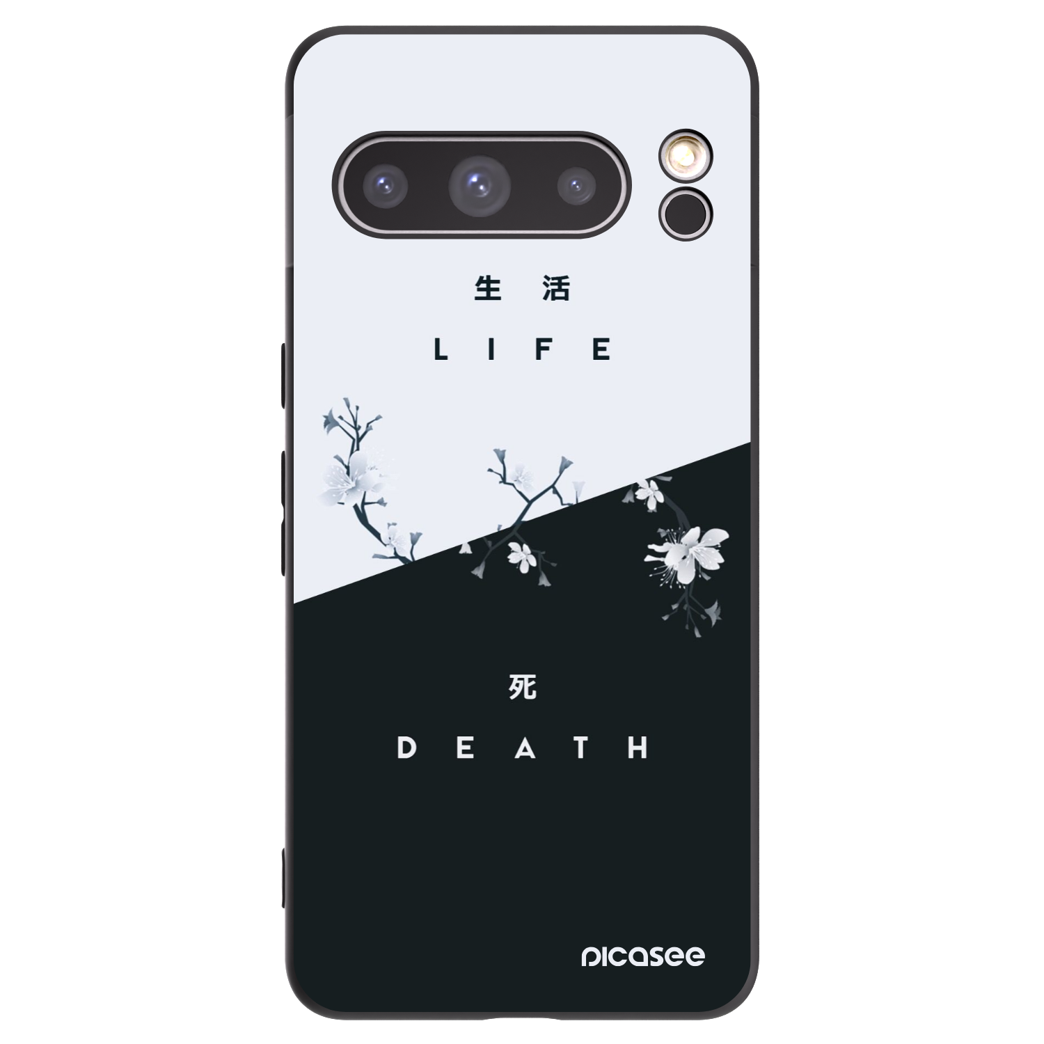 Picasee fekete szilikon tok az alábbi mobiltelefonokra Google Pixel 8 Pro - Life - Death