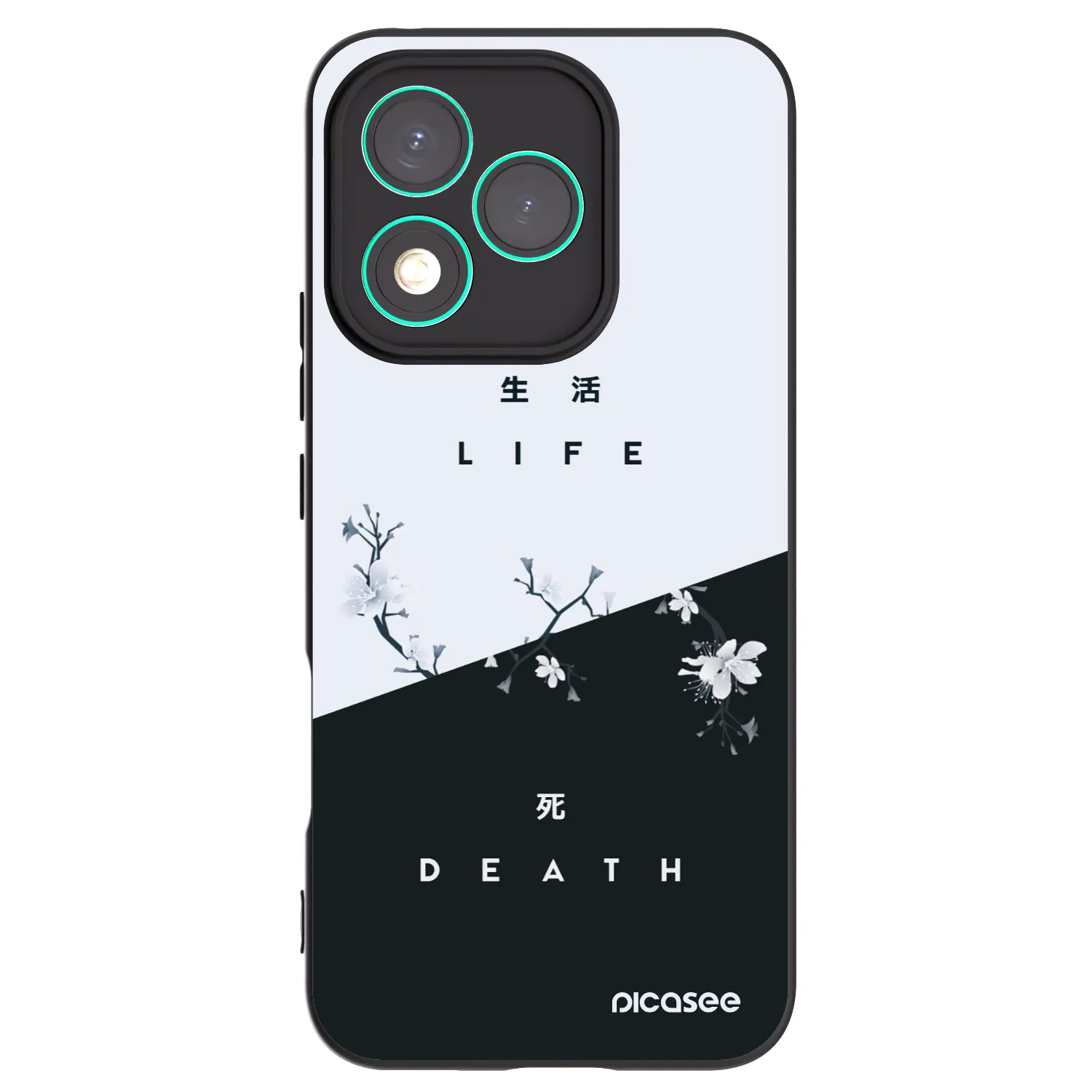 Picasee fekete szilikon tok az alábbi mobiltelefonokra Honor 400 Lite 5G - Life - Death