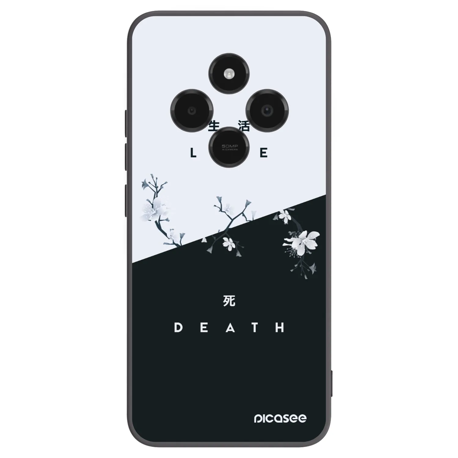 Picasee fekete szilikon tok az alábbi mobiltelefonokra Xiaomi Poco C75 - Life - Death