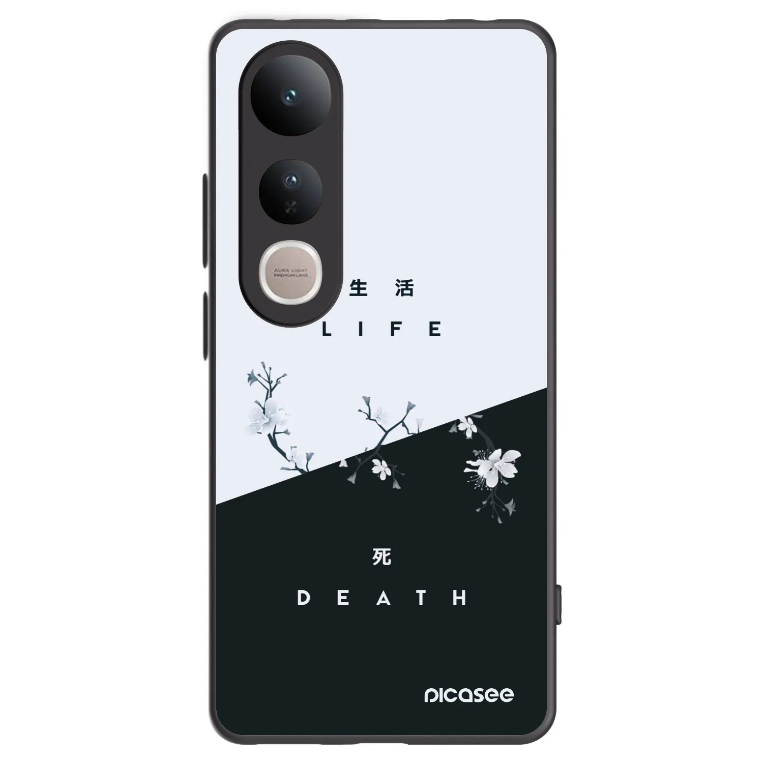 Picasee fekete szilikon tok az alábbi mobiltelefonokra Vivo V50 Lite 5G - Life - Death