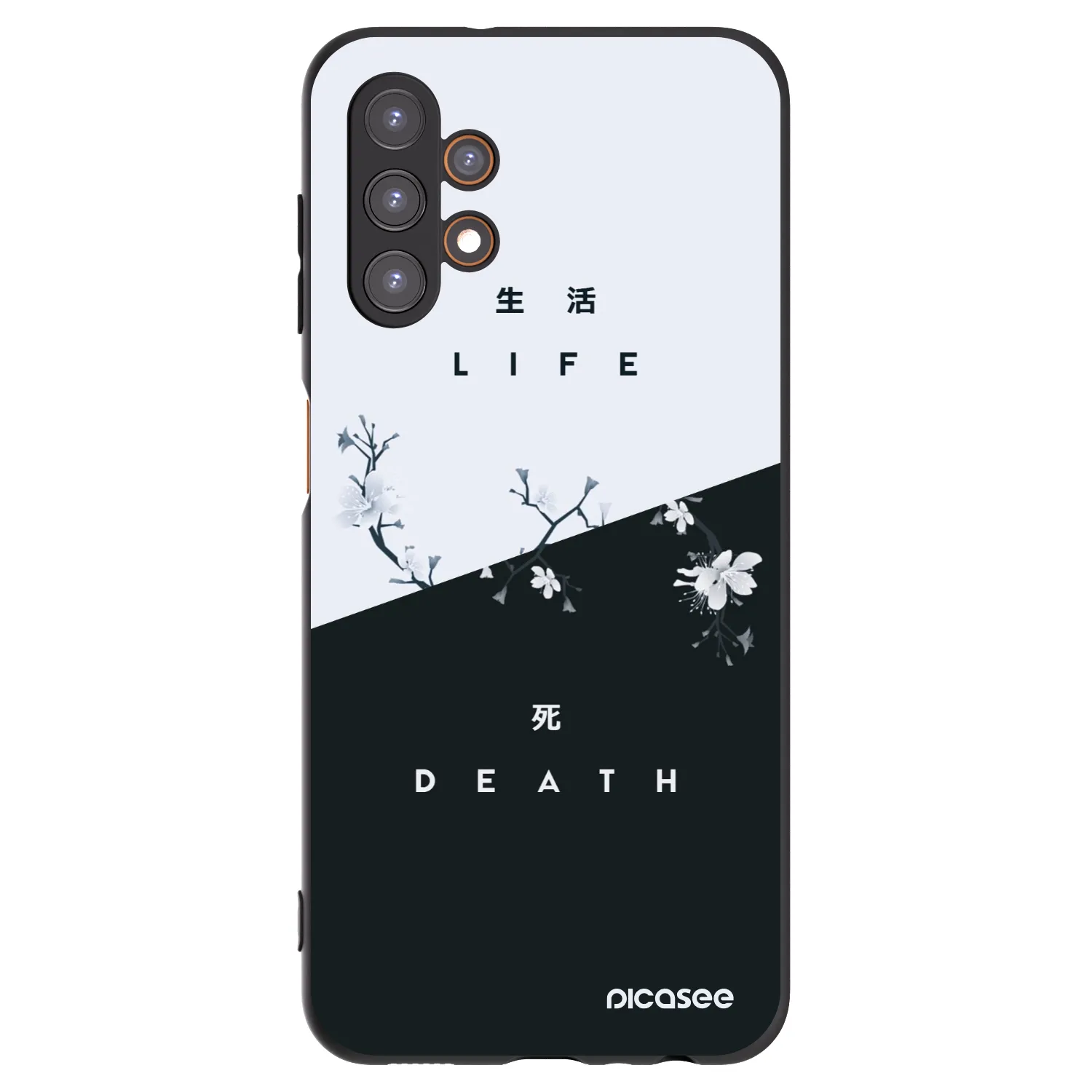 Picasee fekete szilikon tok az alábbi mobiltelefonokra Samsung Galaxy A13 5G - Life - Death