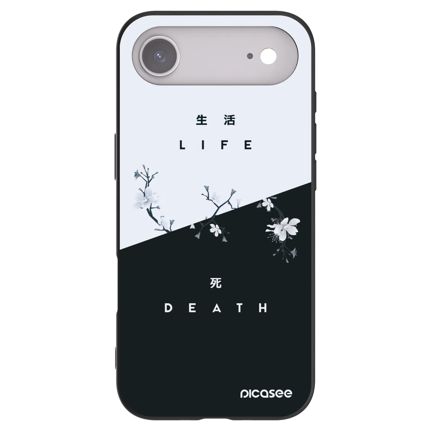 Picasee fekete szilikon tok az alábbi mobiltelefonokra Apple iPhone Air - Life - Death